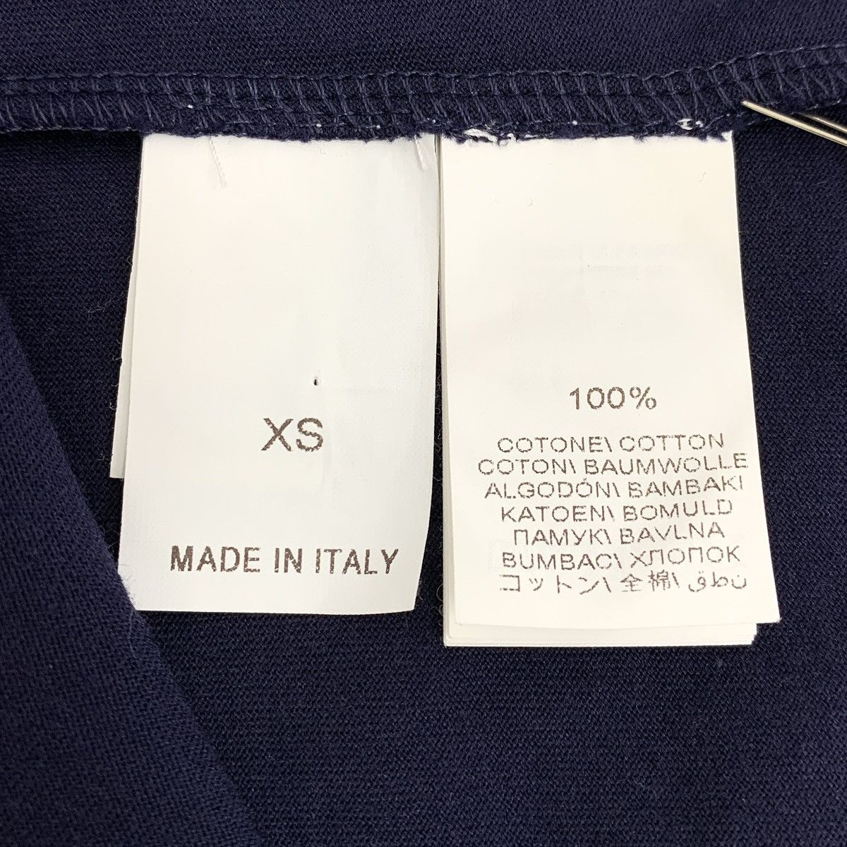 Brunello Cucinelli BC Dark Blue Stripe Cotton Short Sleeve T-Shirt K26WX Size US XS / EU 42 / 0 - 6 Thumbnail