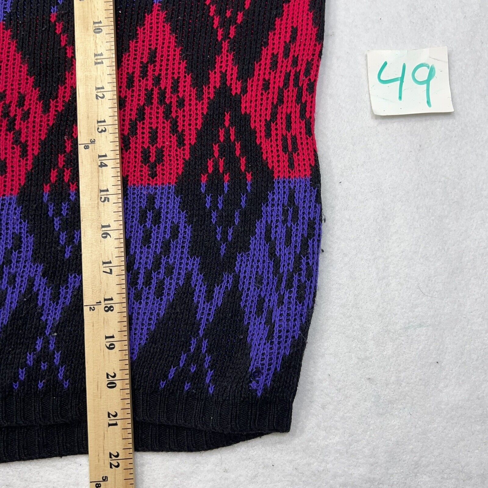 Vintage Vintage Croquet Club Medium Pink Purple Argyle Sweater Size M / US 6-8 / IT 42-44 - 8 Thumbnail