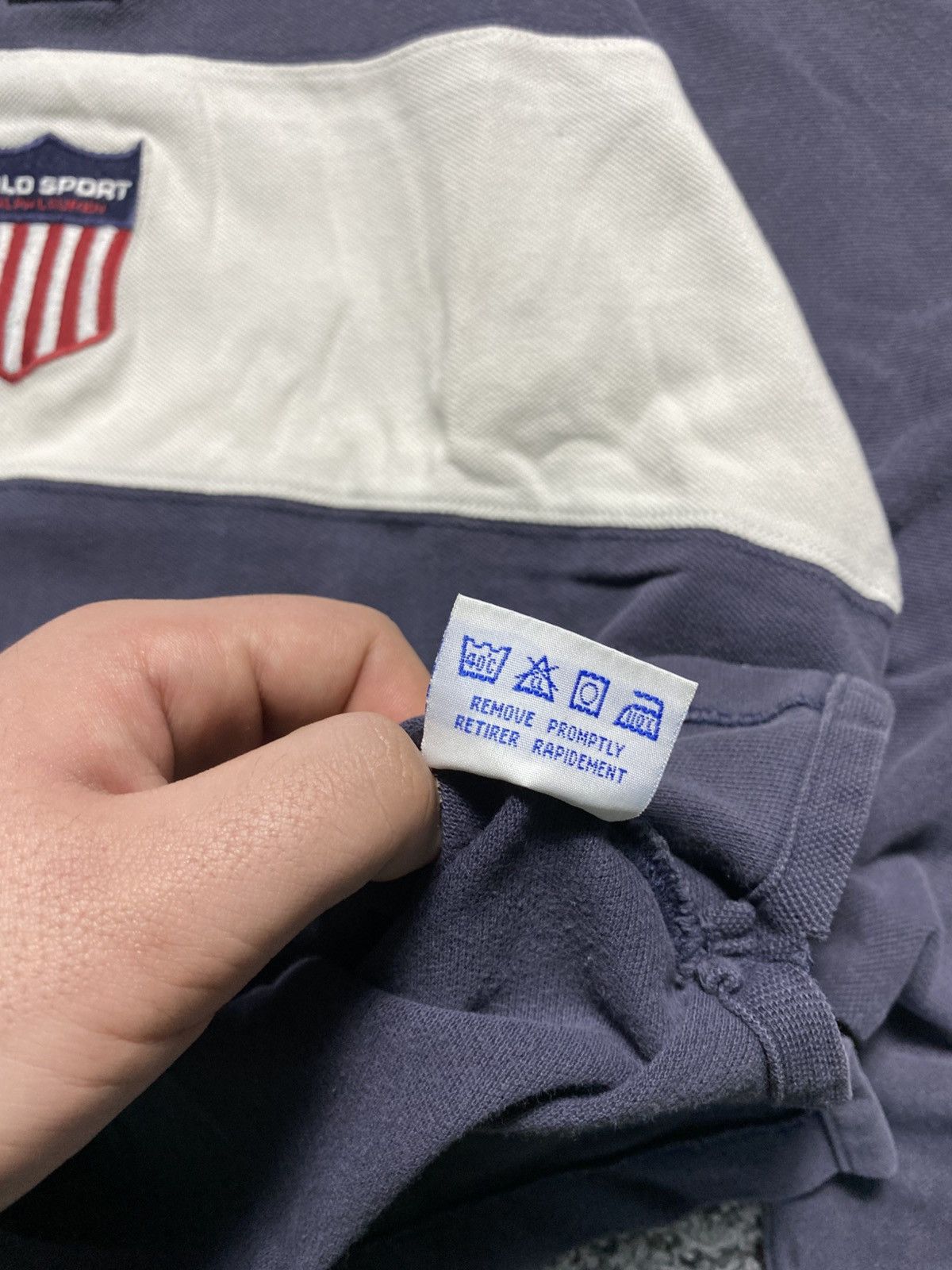 Polo Ralph Lauren VINTAGE POLO SPORT USA FLAG RALPH LAUREN RUGBY SHIRT 90s Size US M / EU 48-50 / 2 - 6 Thumbnail