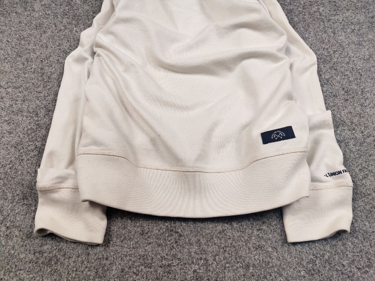 Bleu De Paname Bleu De Paname Crew Check Logo Jumper Beige Sweatshirt Size US M / EU 48-50 / 2 - 9 Thumbnail