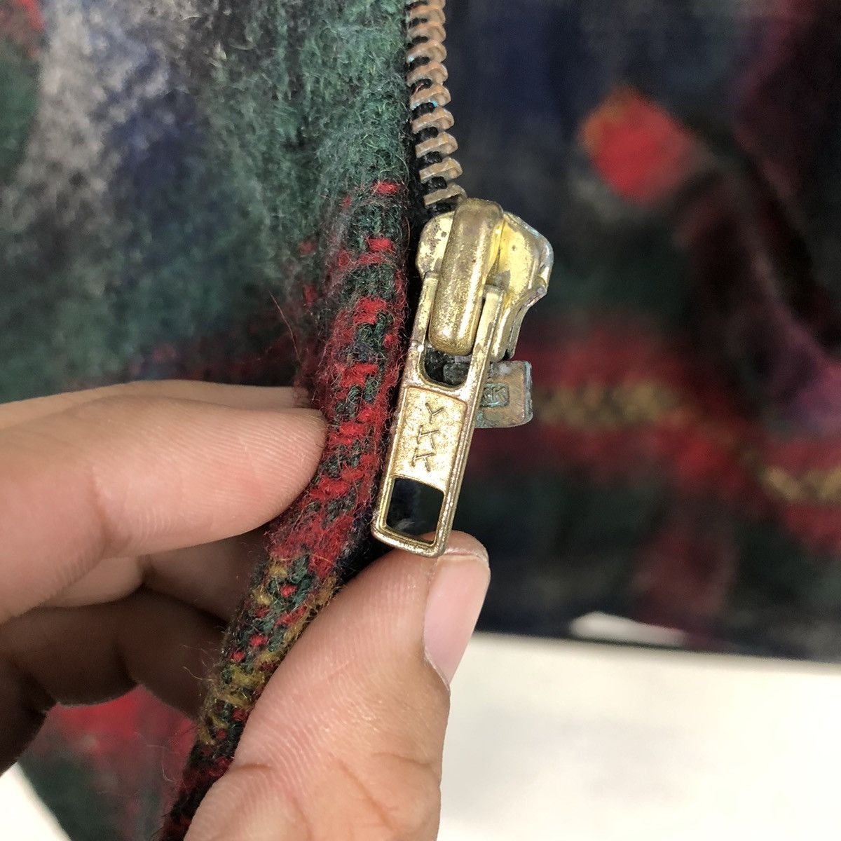 Vintage 📌Vintage Wool Work Jacket Melton Tartan Design Blanket Size US L / EU 52-54 / 3 - 20 Thumbnail