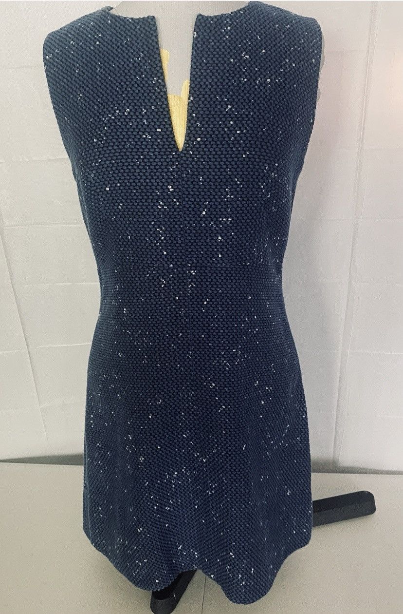 Diane von Furstenberg Diane von Furstenberg Yvette blue painted tweed dress 10 US Size L / US 10 / IT 46 - 1 Thumbnail