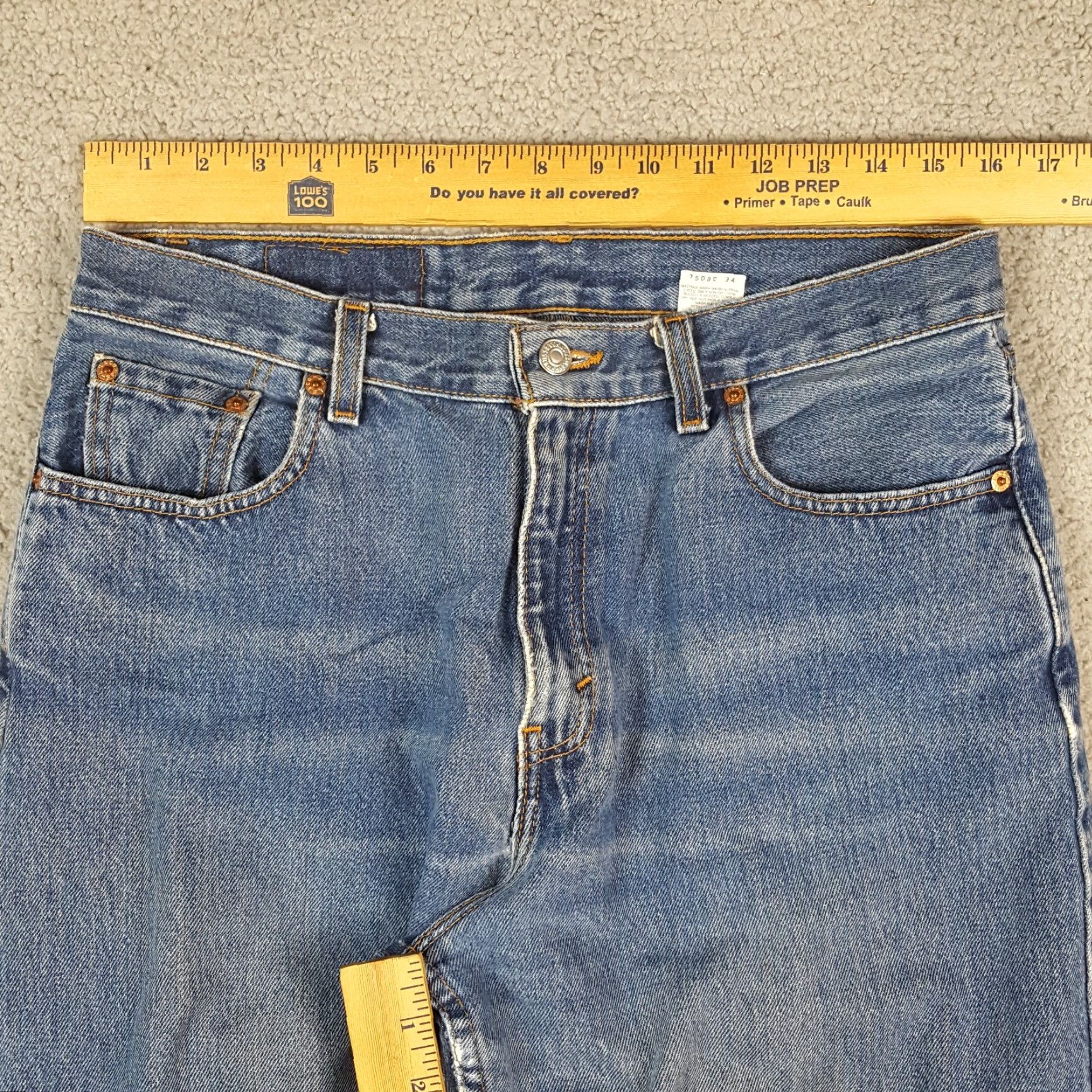 Levi's 90s Levi's 560 Loot Fit Straight Leg Size 12 Vintage Denim Blue Jeans Stonewash Size 34" / US 12 / IT 48 - 5 Thumbnail