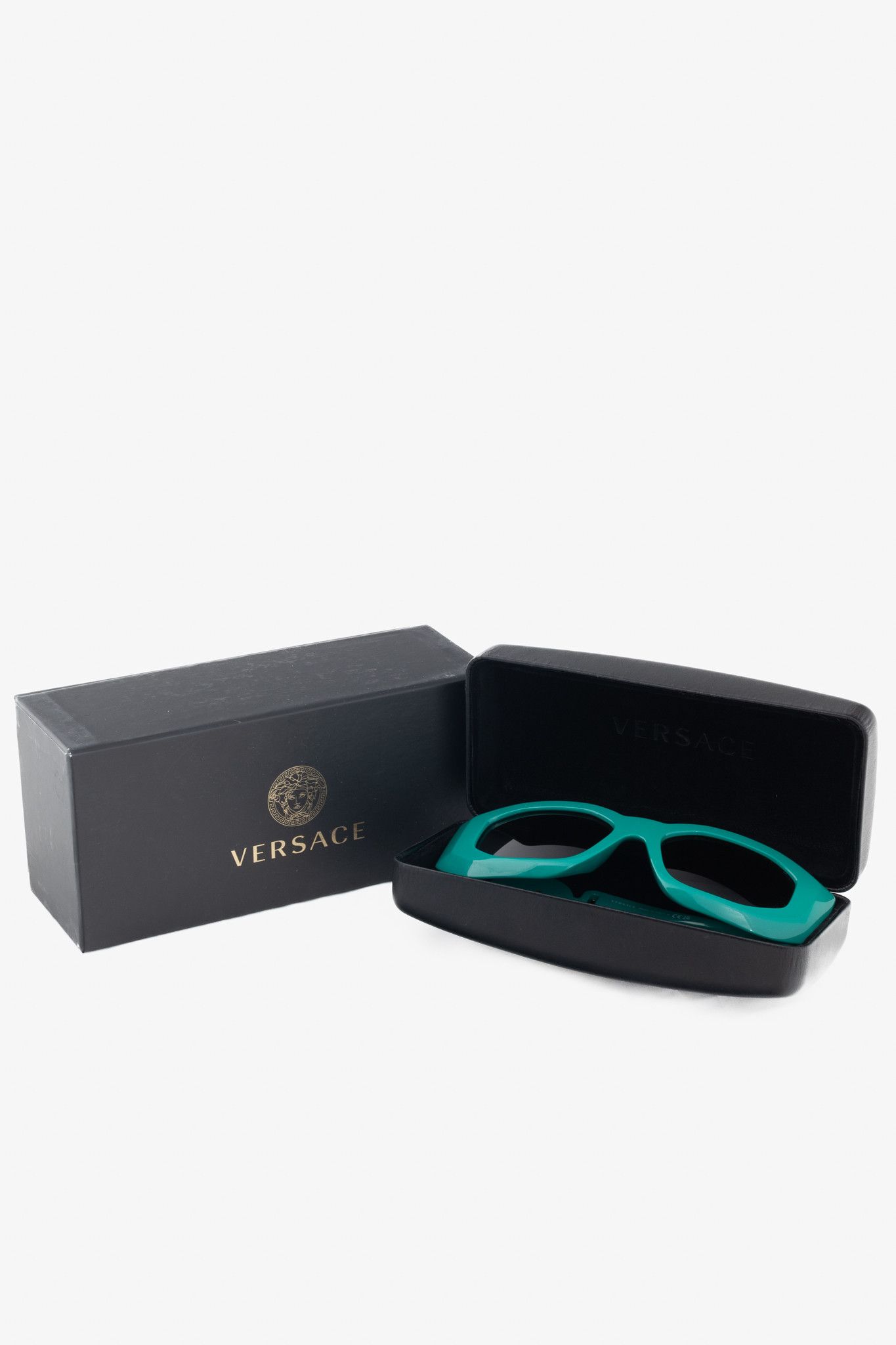Versace Versace VE4425U Green Medusa-Logo Rectangular Sunglasses Size ONE SIZE - 9 Thumbnail