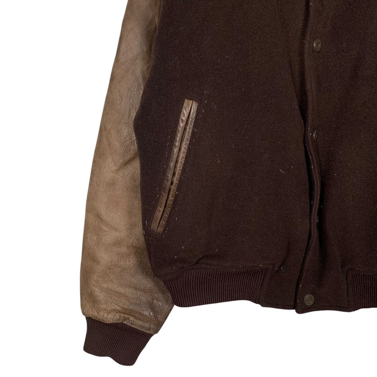 Japanese Brand Japanese Brand Ixi:z Global Basic Varsity Leather Jacket Size US M / EU 48-50 / 2 - 4 Thumbnail