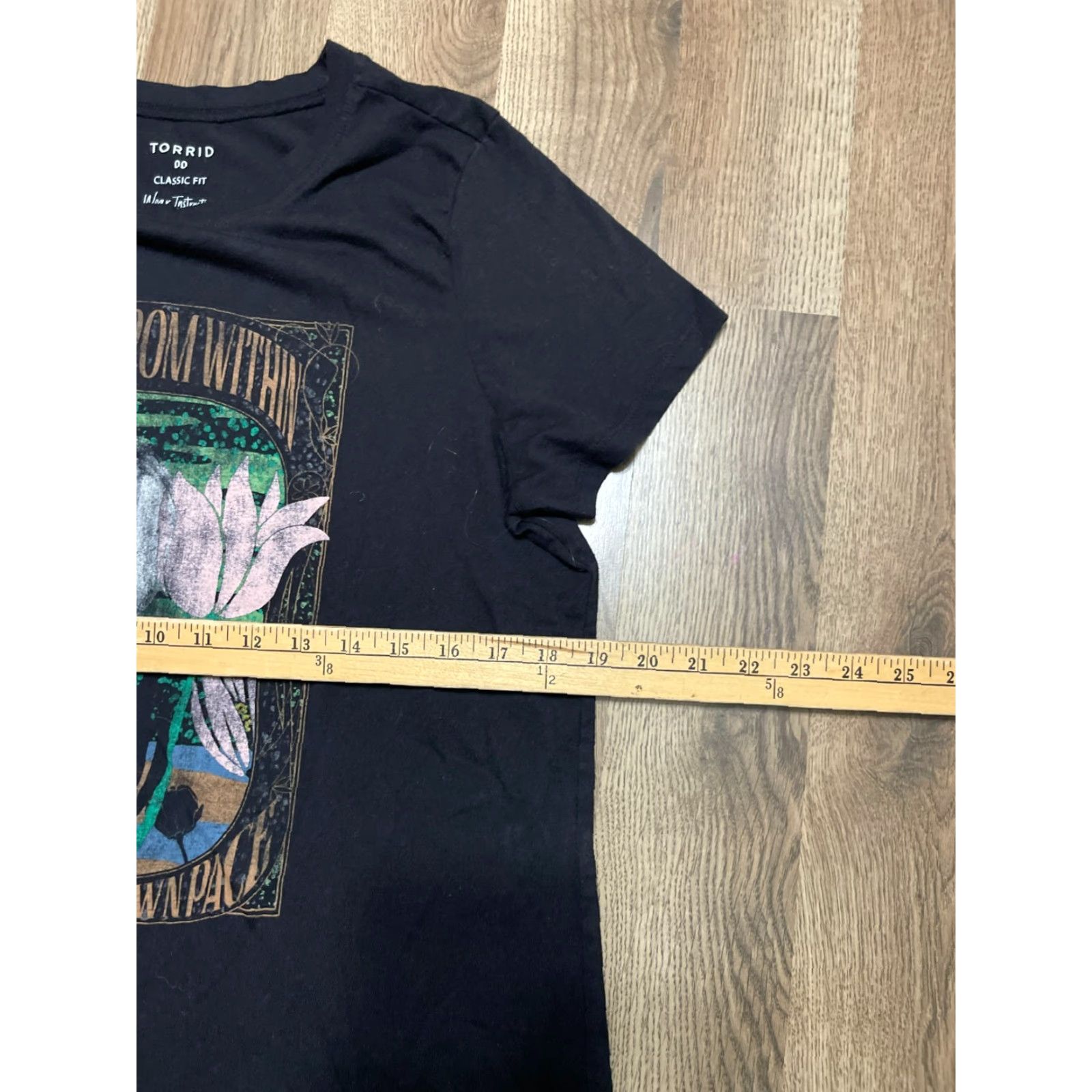 Torrid Torrid Women's T-Shirt Black 00 Bloom From Within Grow at your own Pace Regular Round Neck Casual Fall Spring Summer Mens Womens Girls Boys Size XXS / US 00 / IT 34 - 7 Thumbnail