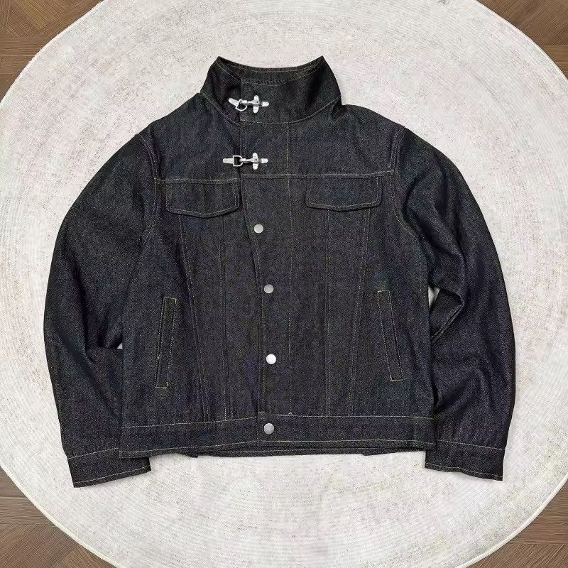 Japanese Brand TOGGLE-FASTENER DENIM JACKET Size US M / EU 48-50 / 2 - 4 Thumbnail