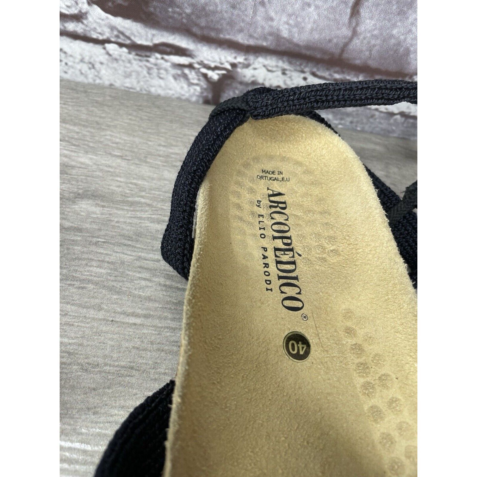 Other Arcopedico Salute Navy Blue Fabric Nylon Cross Strap Cork Sa Size US 9.5 / IT 39.5 - 9 Thumbnail