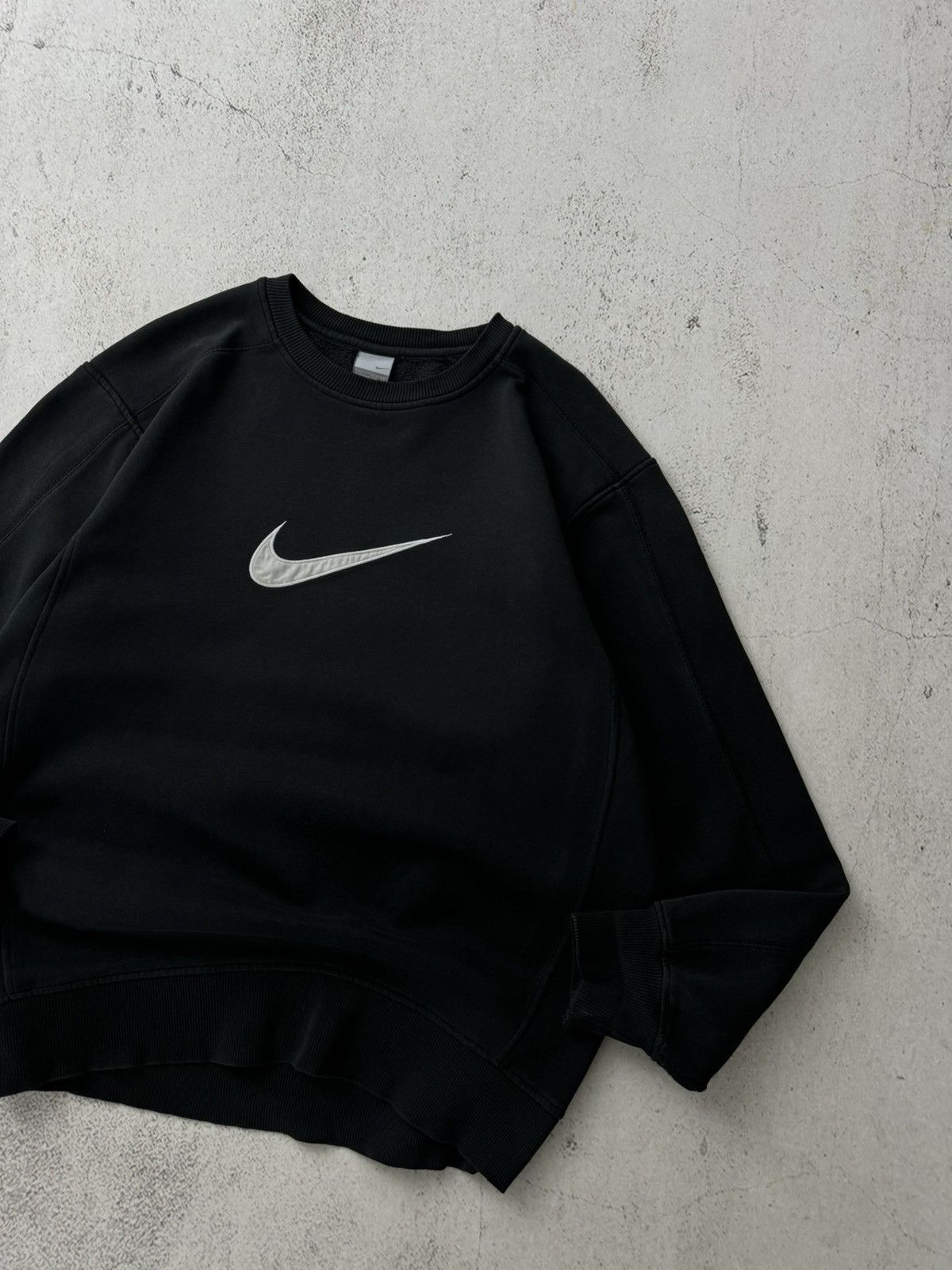 Nike × Vintage Nike Big Swoosh Faded Sweatshirt Size US XL / EU 56 / 4 - 3 Thumbnail
