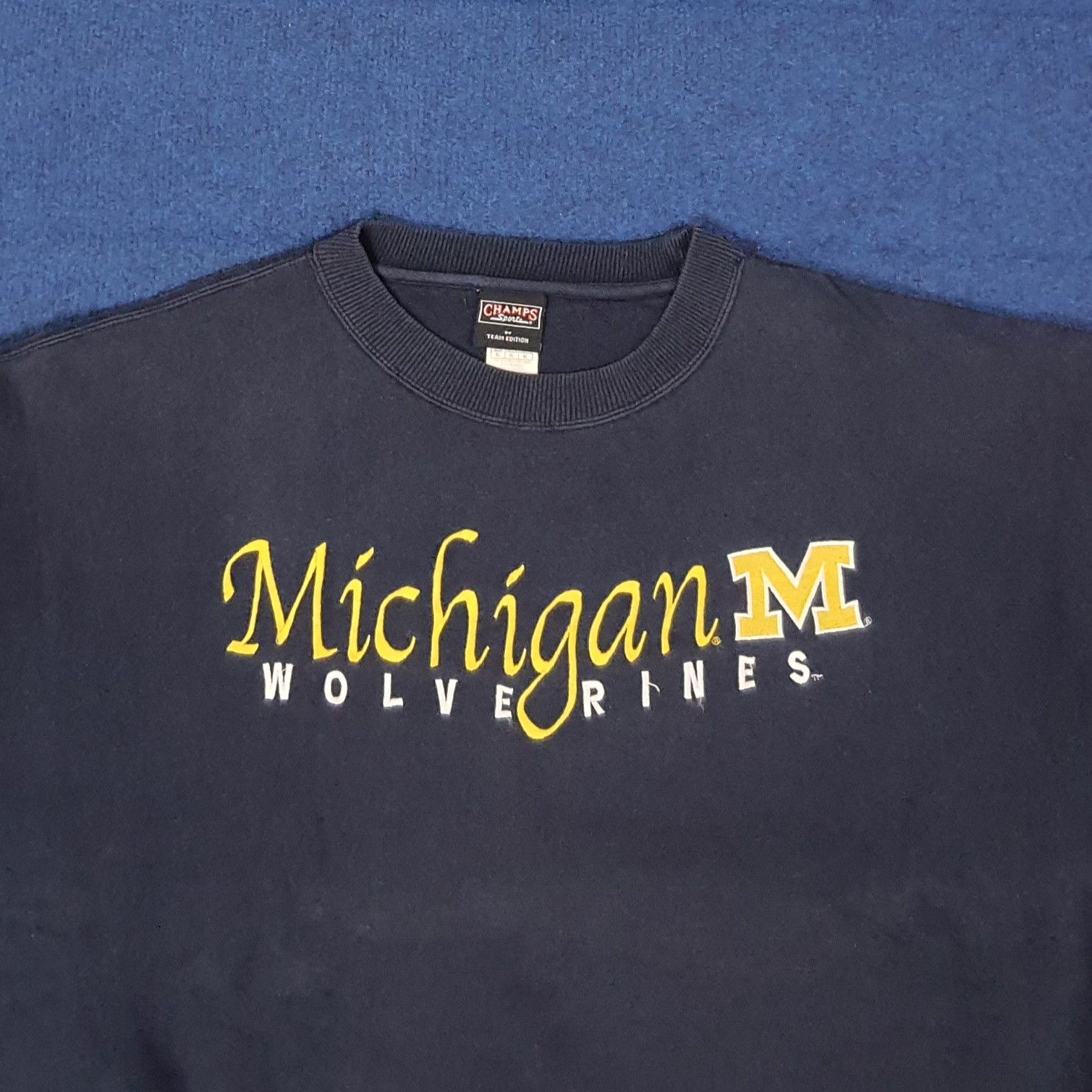 Champs Sport Vintage Michigan Wolverines Football Team Sweatshirt C253N9 Size US XXL / EU 58 / 5 - 2 Thumbnail