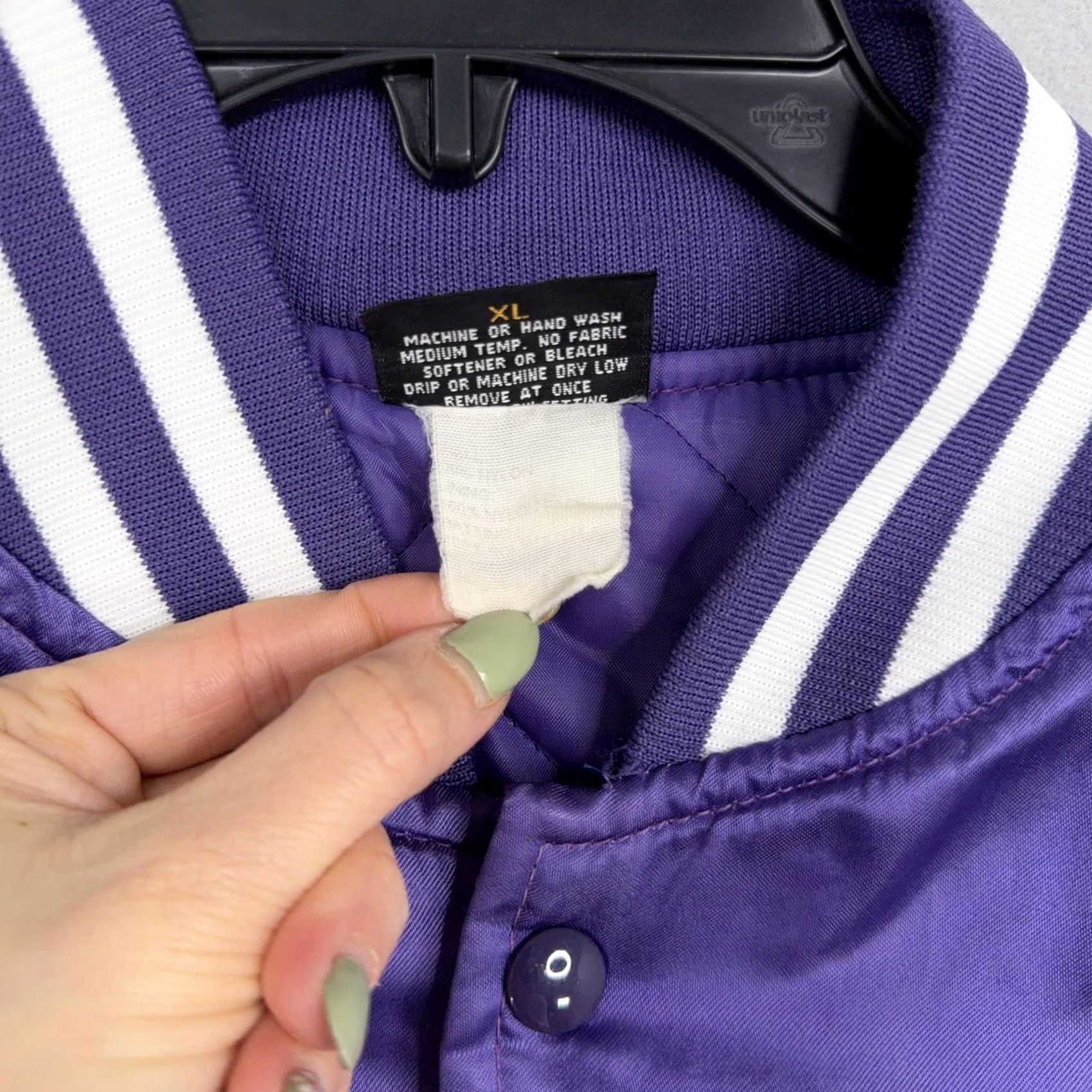 Vintage VINTAGE Nemesis Sportswear Elks Lodge Jacket Mens XL Purple Satin Varsity England? (No) Size US XL / EU 56 / 4 - 6 Thumbnail