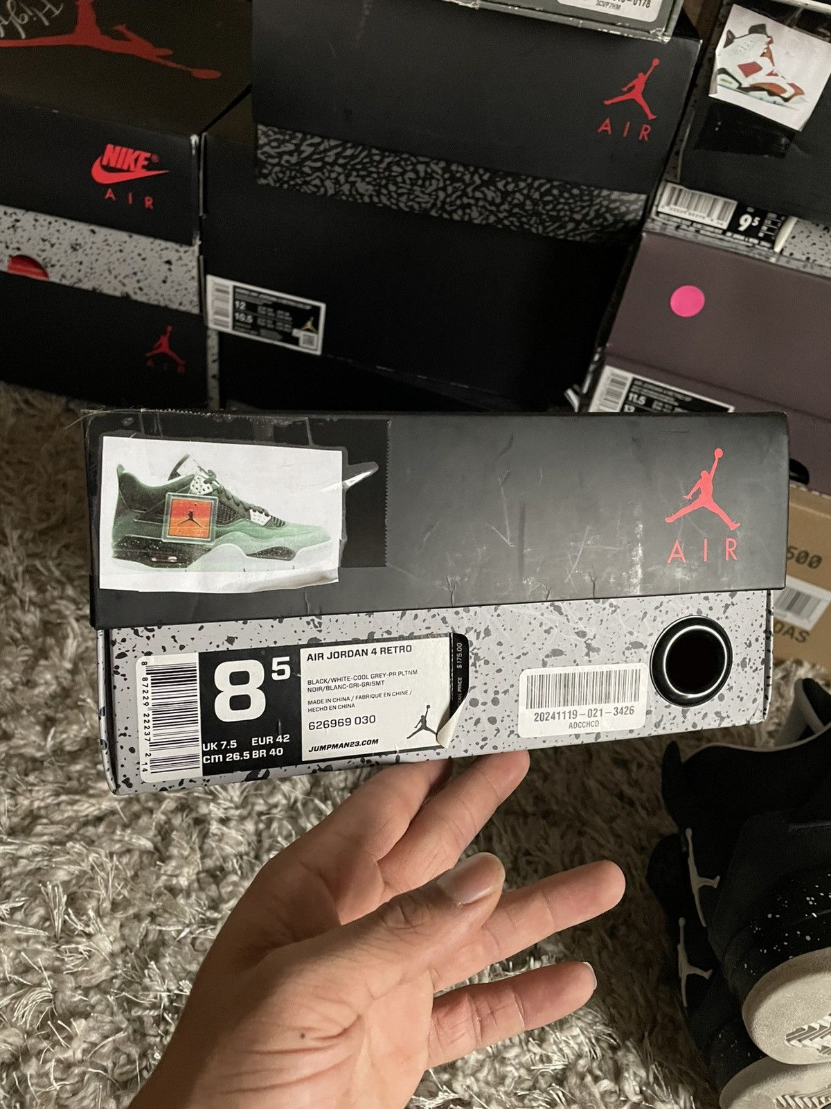 Nike Jordan 4 Fear 2013 Release Size US 8.5 / EU 41-42 - 11 Thumbnail