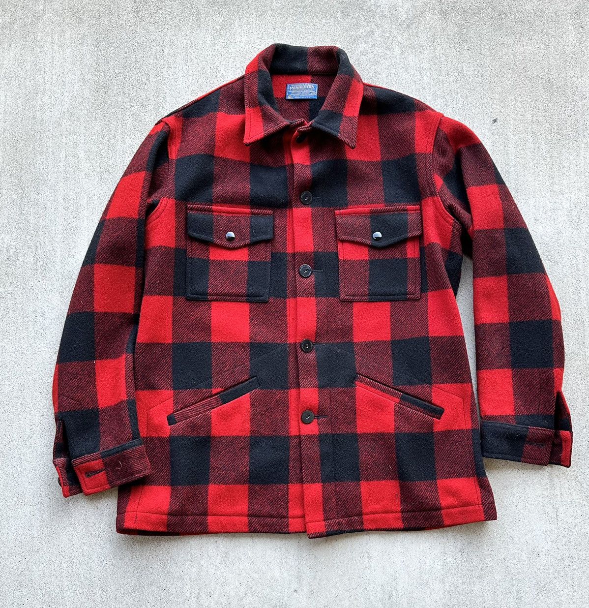 Made In Usa Pendleton Vintage Vintage Pendleton Mackinaw Cruiser Jacket Medium Wool Grailed