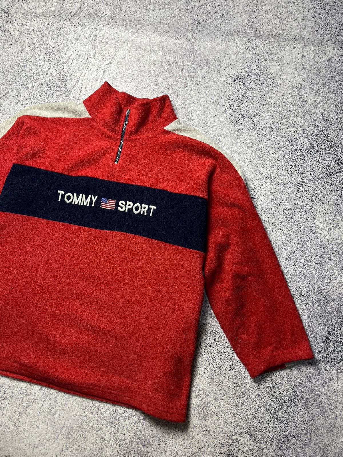 Tommy Hilfiger Mens Fleece Jacket Tommy Sport Hilfiger Vintage Size L Size US XL / EU 56 / 4 - 4 Thumbnail