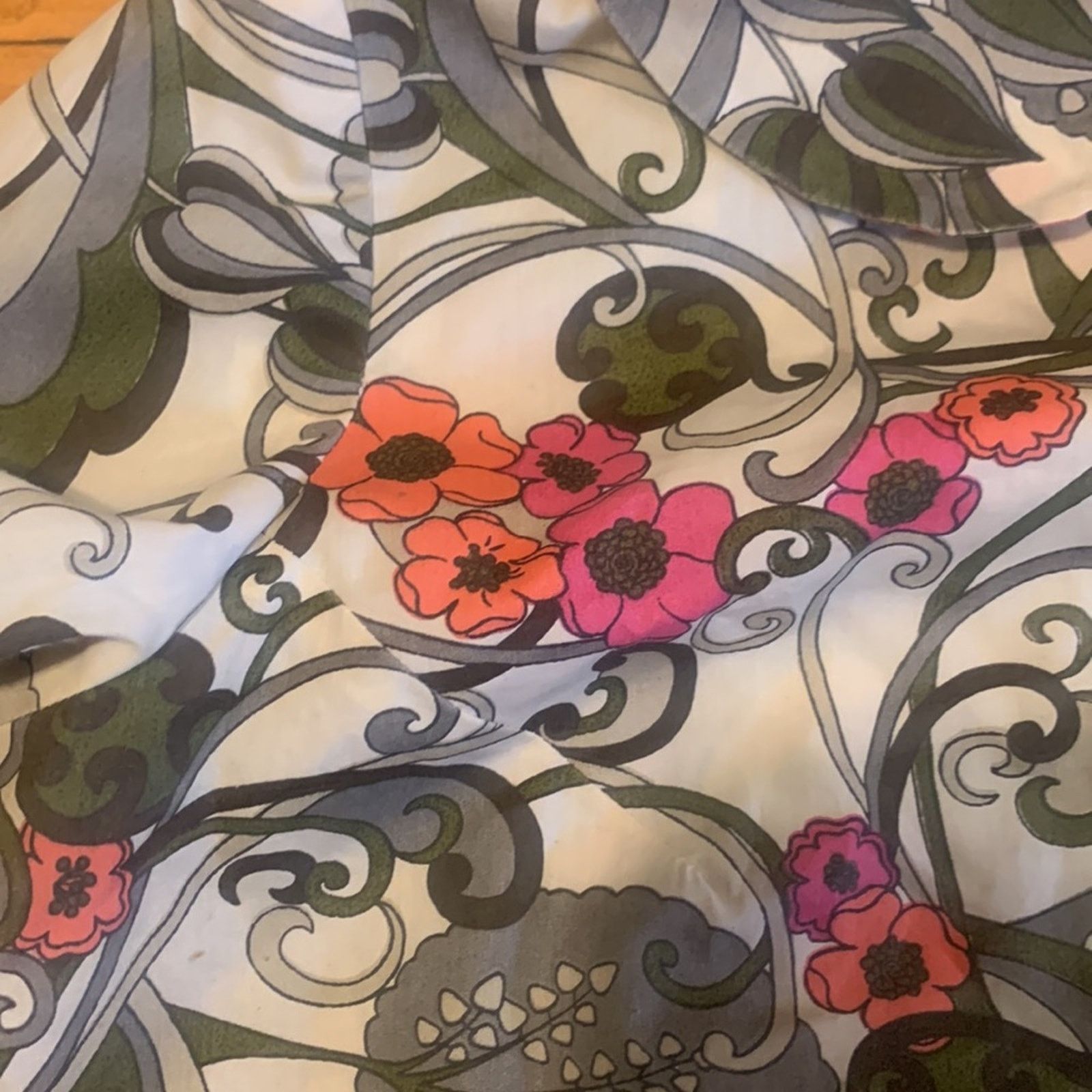 Vintage 60’s handmade retro floral botanical blouse Size M / US 6-8 / IT 42-44 - 3 Thumbnail