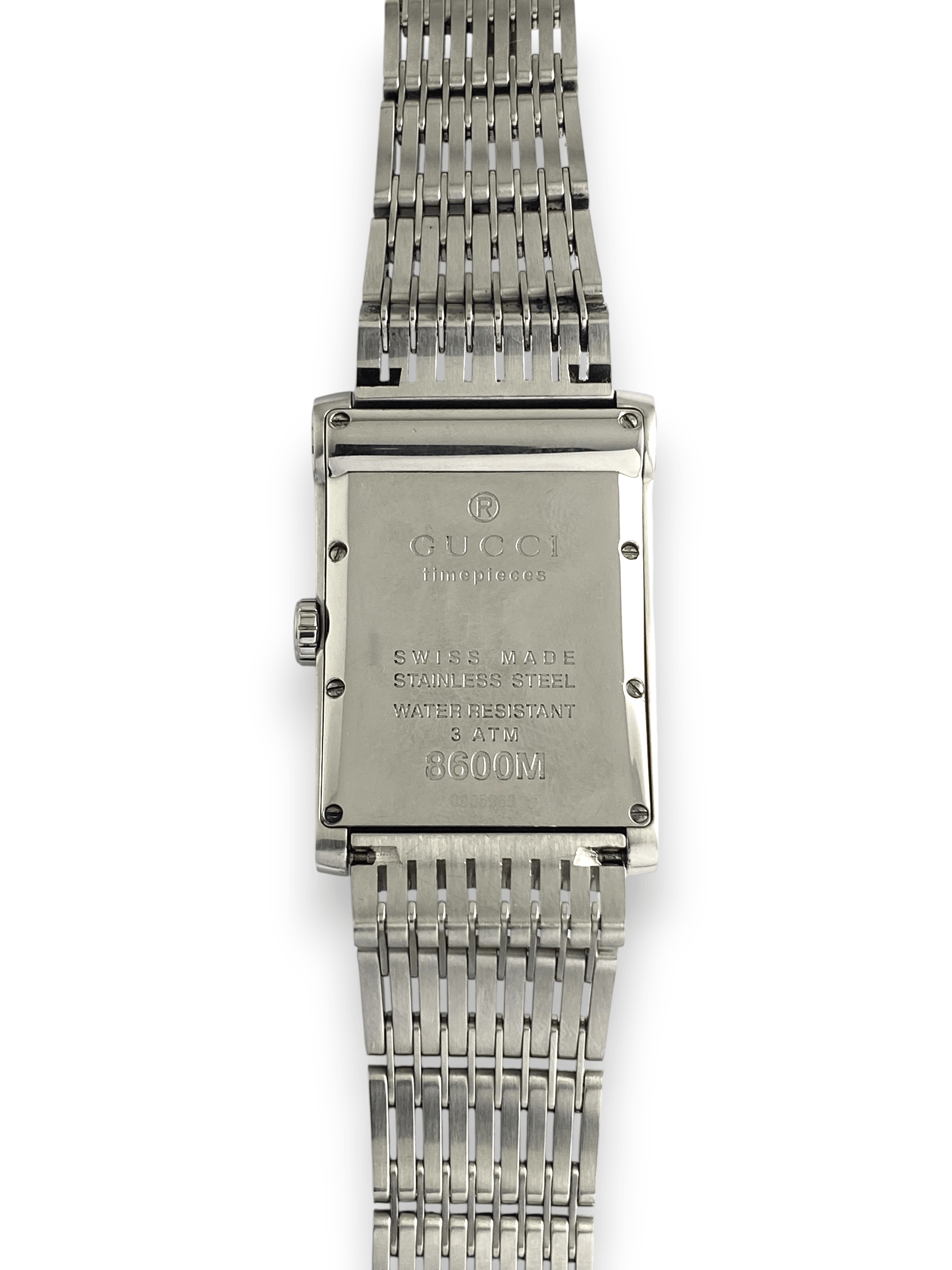 Gucci Gucci Logo Rectangular Steel Bracelet Roman Quartz Watch Size ONE SIZE - 13 Thumbnail