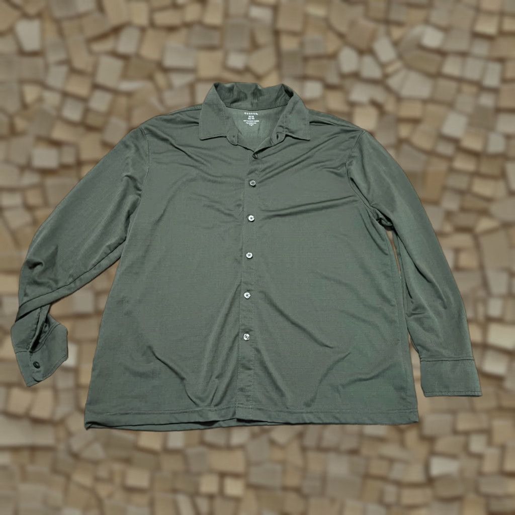 George George Shirt Mens Size XL Green Button Up Long Sleeve Size US XL / EU 56 / 4 - 1 Thumbnail