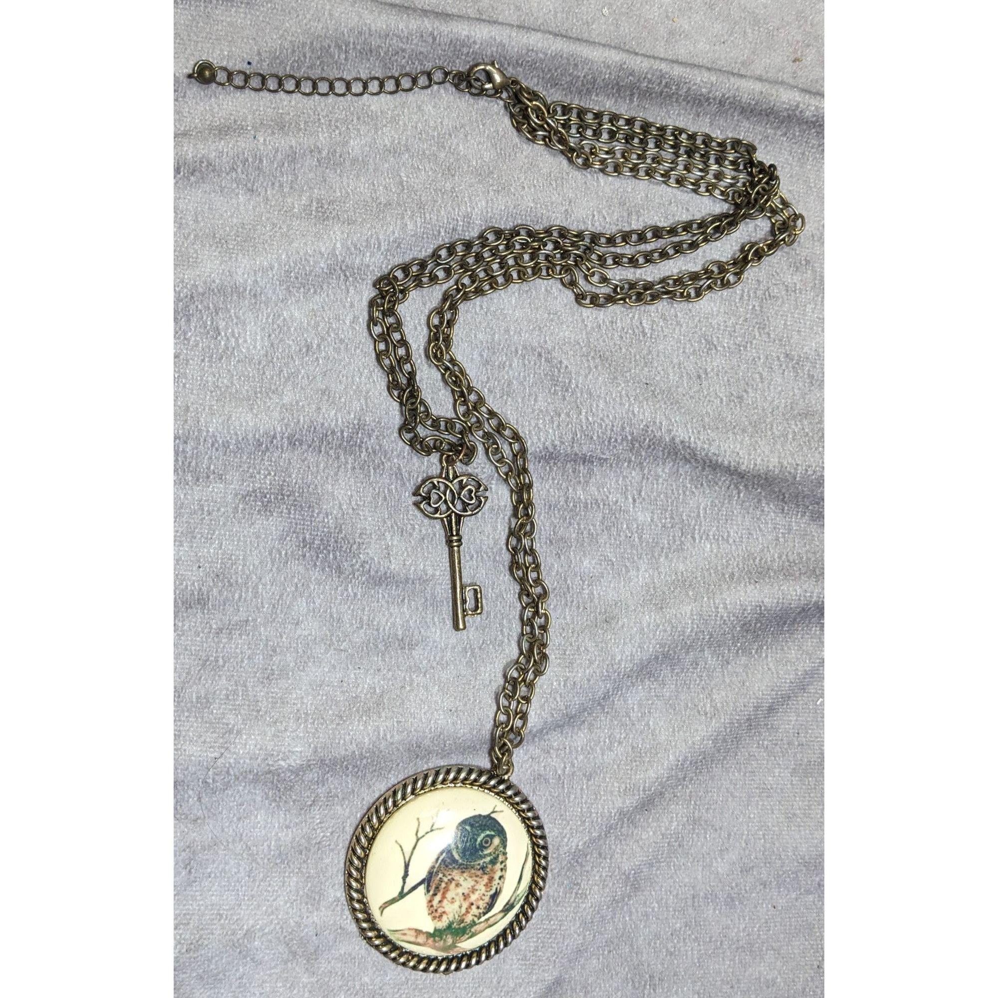 Other Vintage Cottagecore Owl And Key Double-Layer Pendant Necklac Size ONE SIZE - 6 Thumbnail