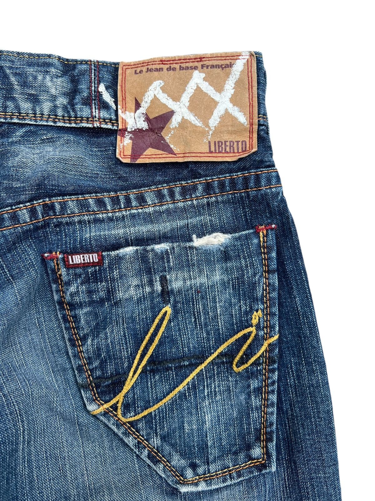 Japanese Brand Liberto Japan Paint Splatter Distressed Denim Jeans 30x27 Size 30" / US 8 / IT 44 - 9 Thumbnail