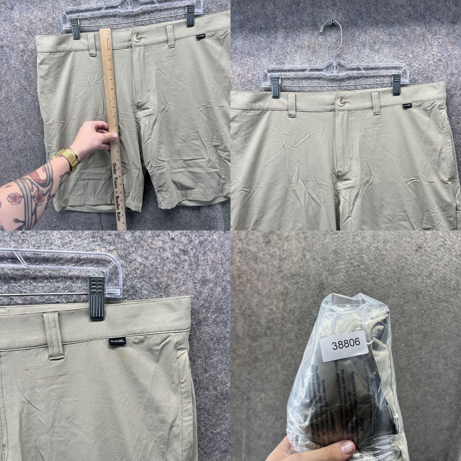 TravisMathew Travis Mathew Shorts Mens 38 Beige Stretch Chino Golf Casual Summer 1MQ0177 Size US 38 / EU 54 - 8 Thumbnail