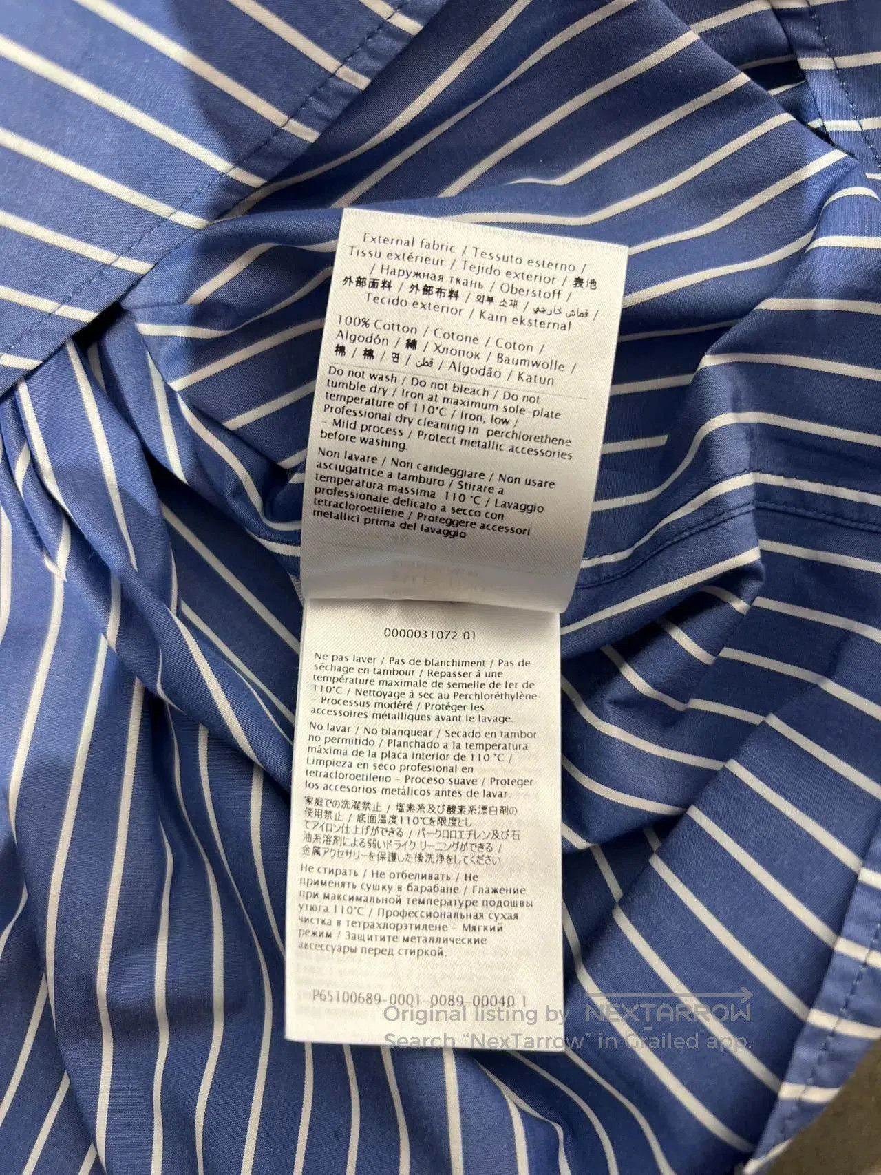 Valentino Valentino Women's Striped Shirt in Blue. Size S / US 4 / IT 40 - 7 Thumbnail