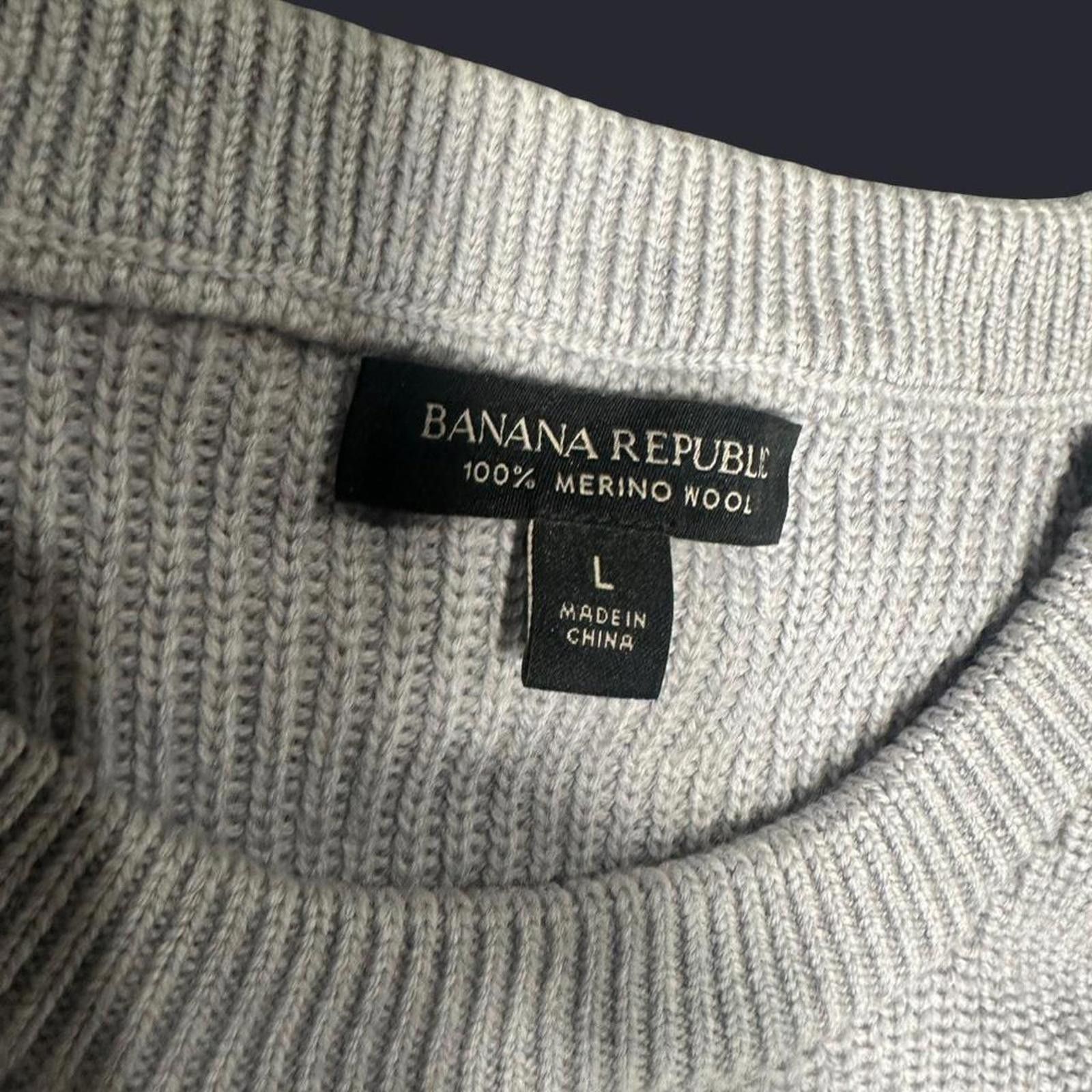 Banana Republic Banana Republic Women's Grey and Blue Jumper Size L / US 10 / IT 46 - 3 Thumbnail