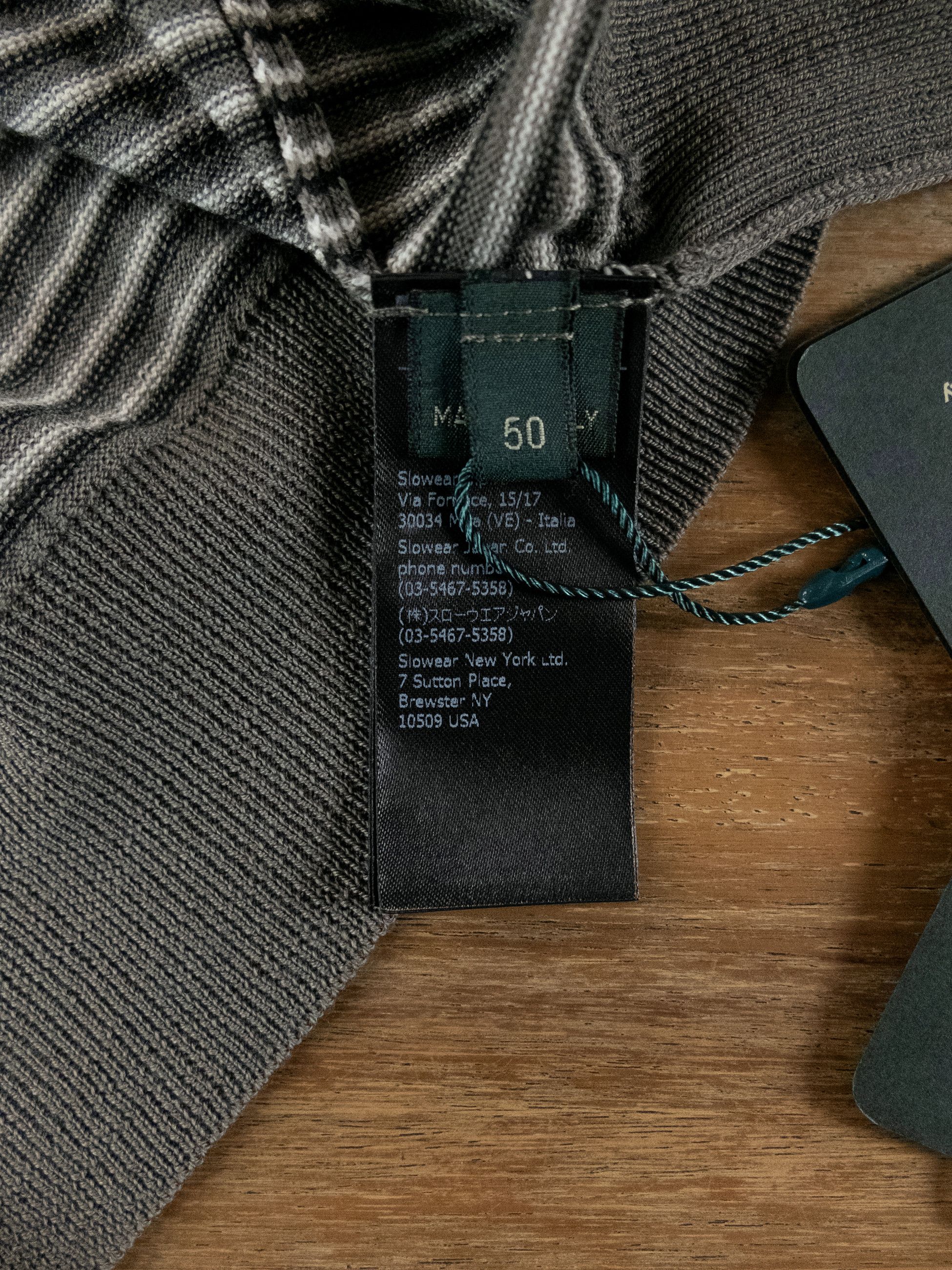 Zanone ZANONE green & gray striped wool sweater Large / 50 IT q Size US L / EU 52-54 / 3 - 6 Thumbnail