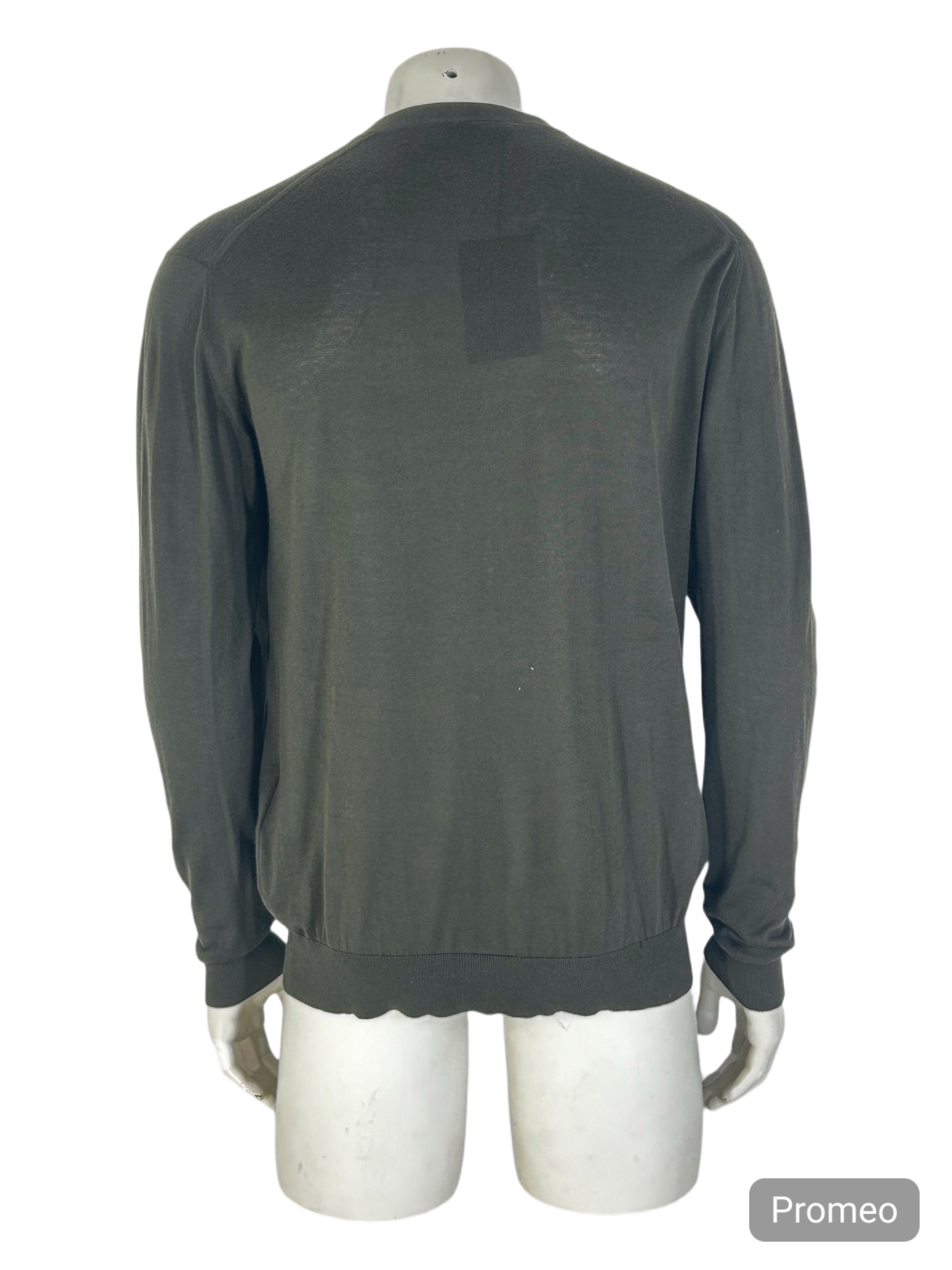Prada PRADA GREEN COTTON CARDIGAN size 52 Size US L / EU 52-54 / 3 - 3 Thumbnail