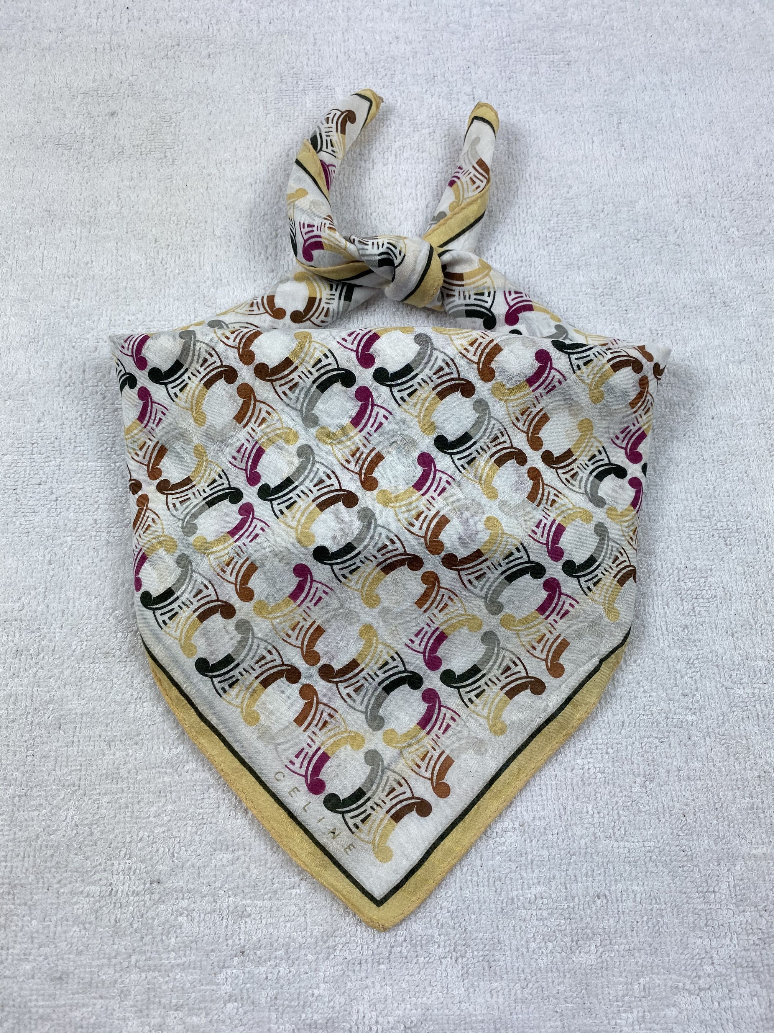 Celine Celine Big Monogram Handkerchief / Bandana / Neckerchief Size ONE SIZE - 2 Thumbnail
