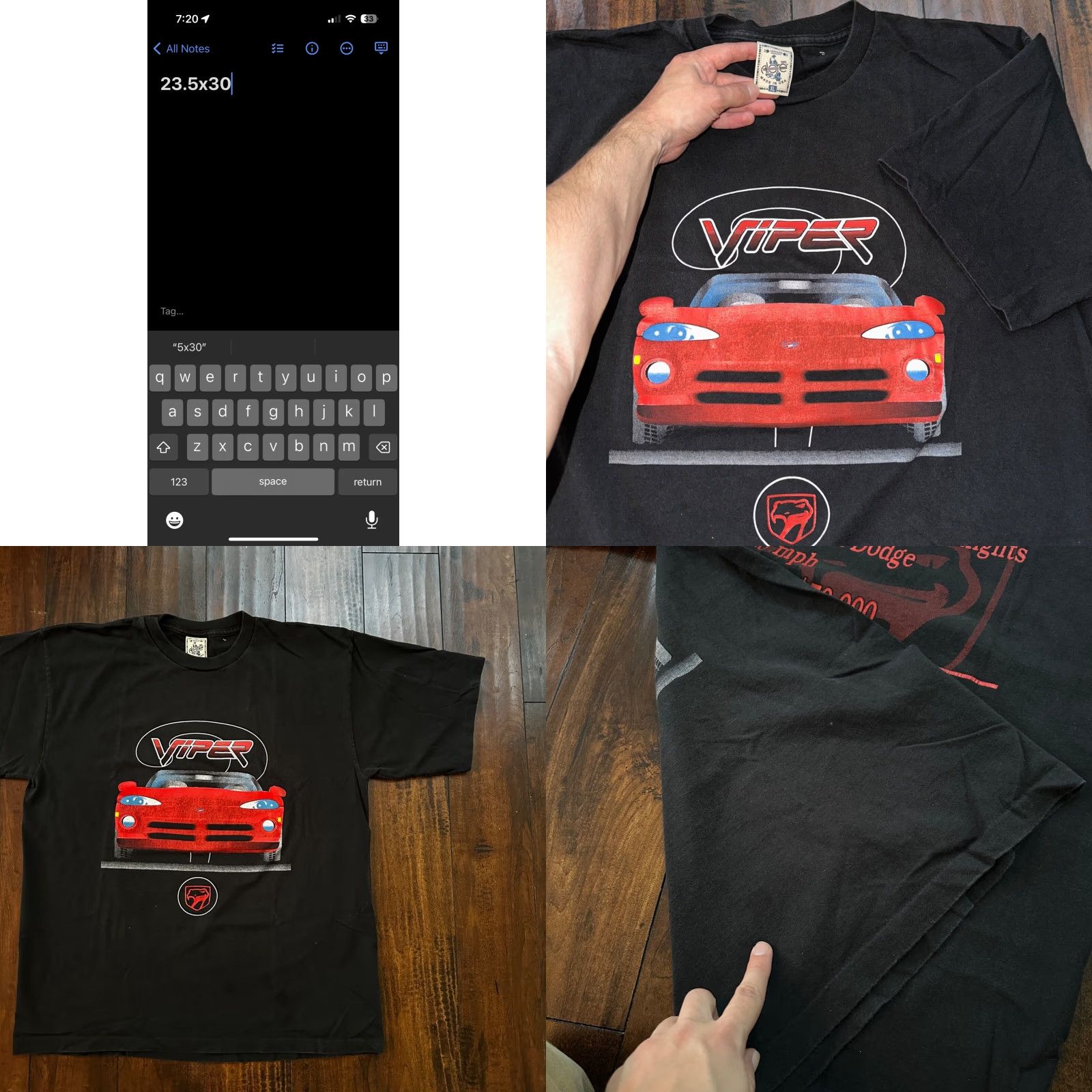NASCAR VINTAGE Viper Sports Car T Shirt 90s XL White Mens Short Sleeve Crew Neck Graphic Print Vintage 70s 80s 90s USA NASCAR Humor Shirt Size US XL / EU 56 / 4 - 8 Thumbnail