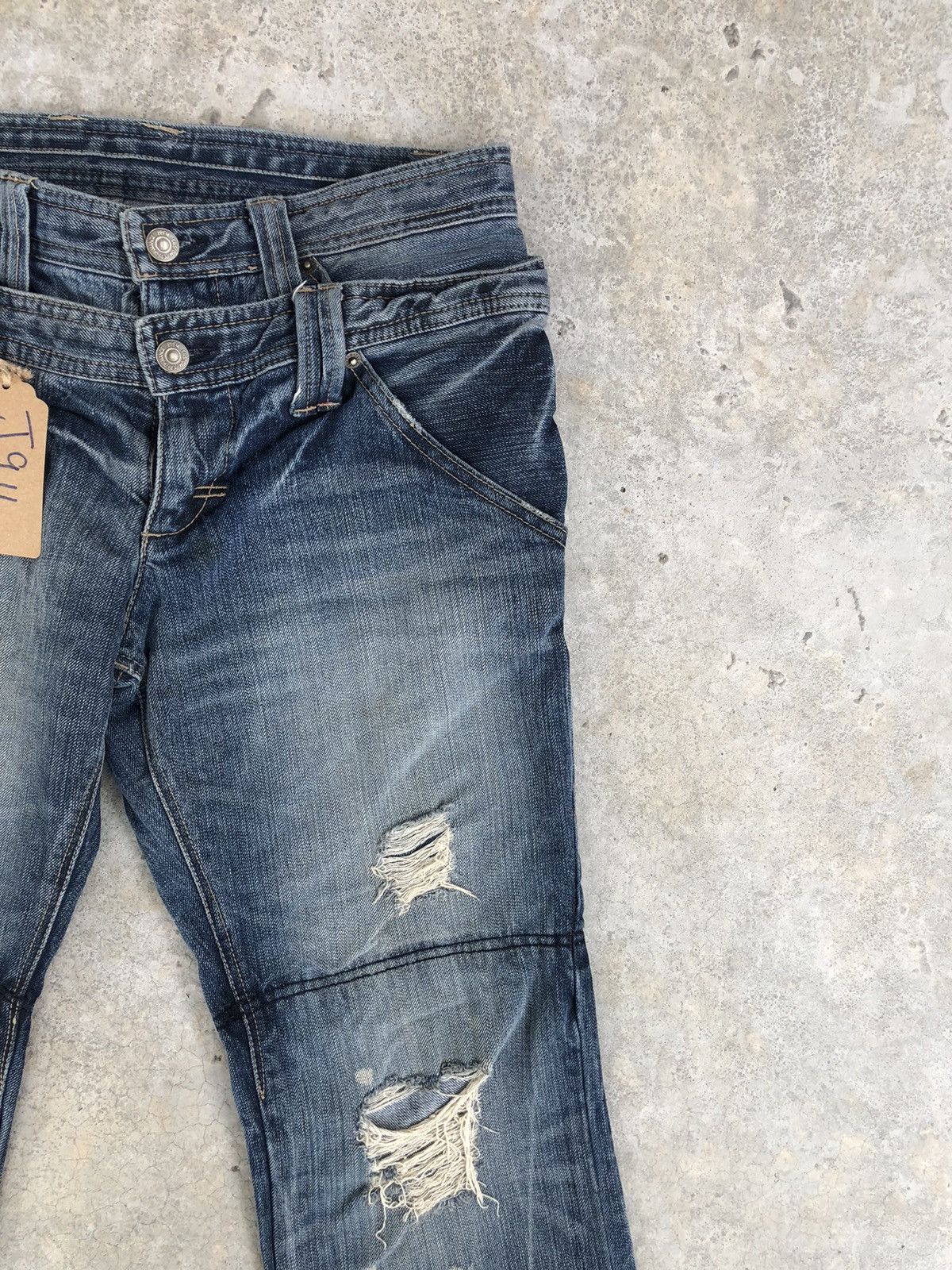 PPFM PPFM Double Waist Distressed Jeans Size US 31 - 5 Thumbnail