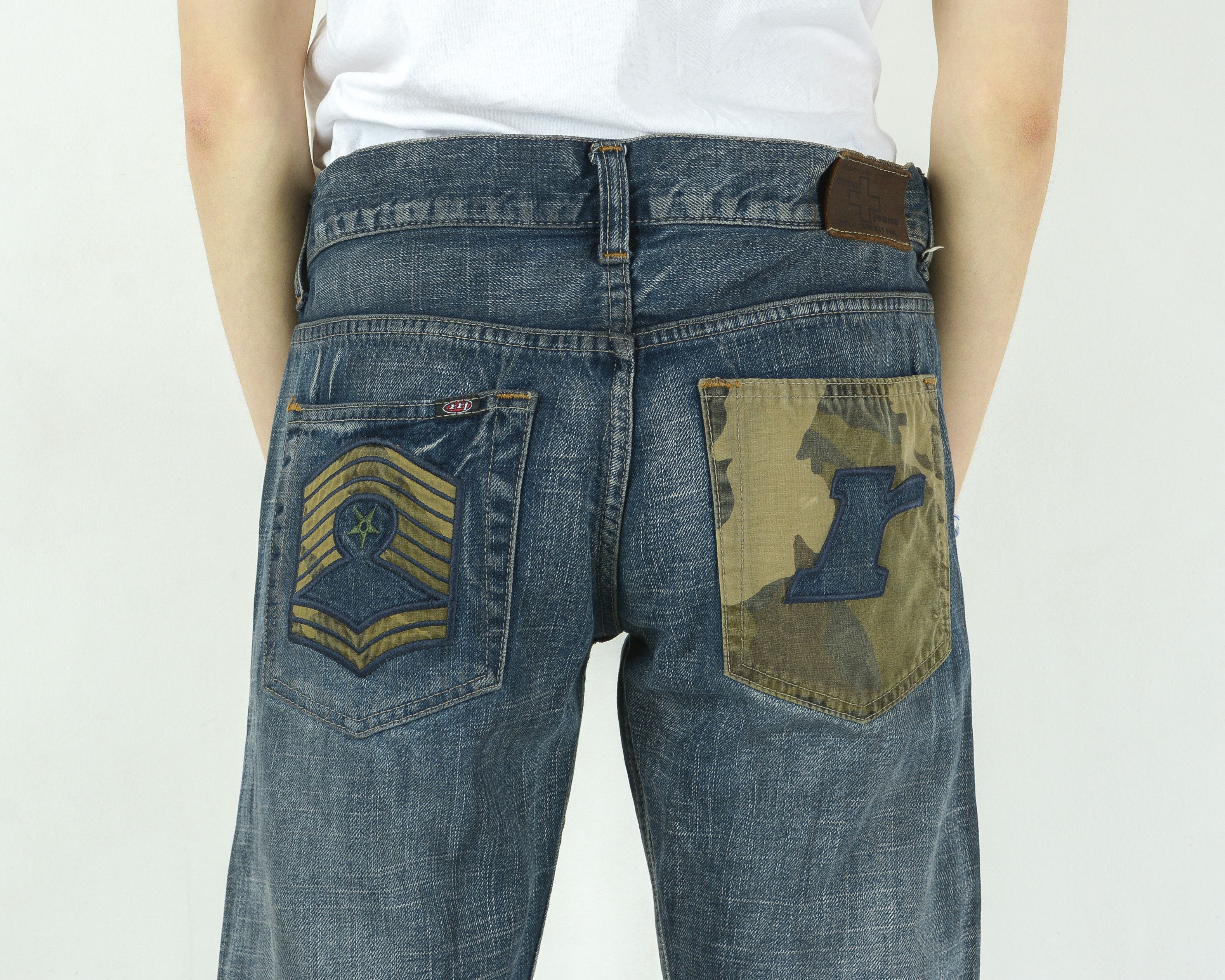 Other × Vintage ROUGH RIDER JEANS W31 L32 Straight Denim Camo Jeans Pants Size 31" - 6 Thumbnail