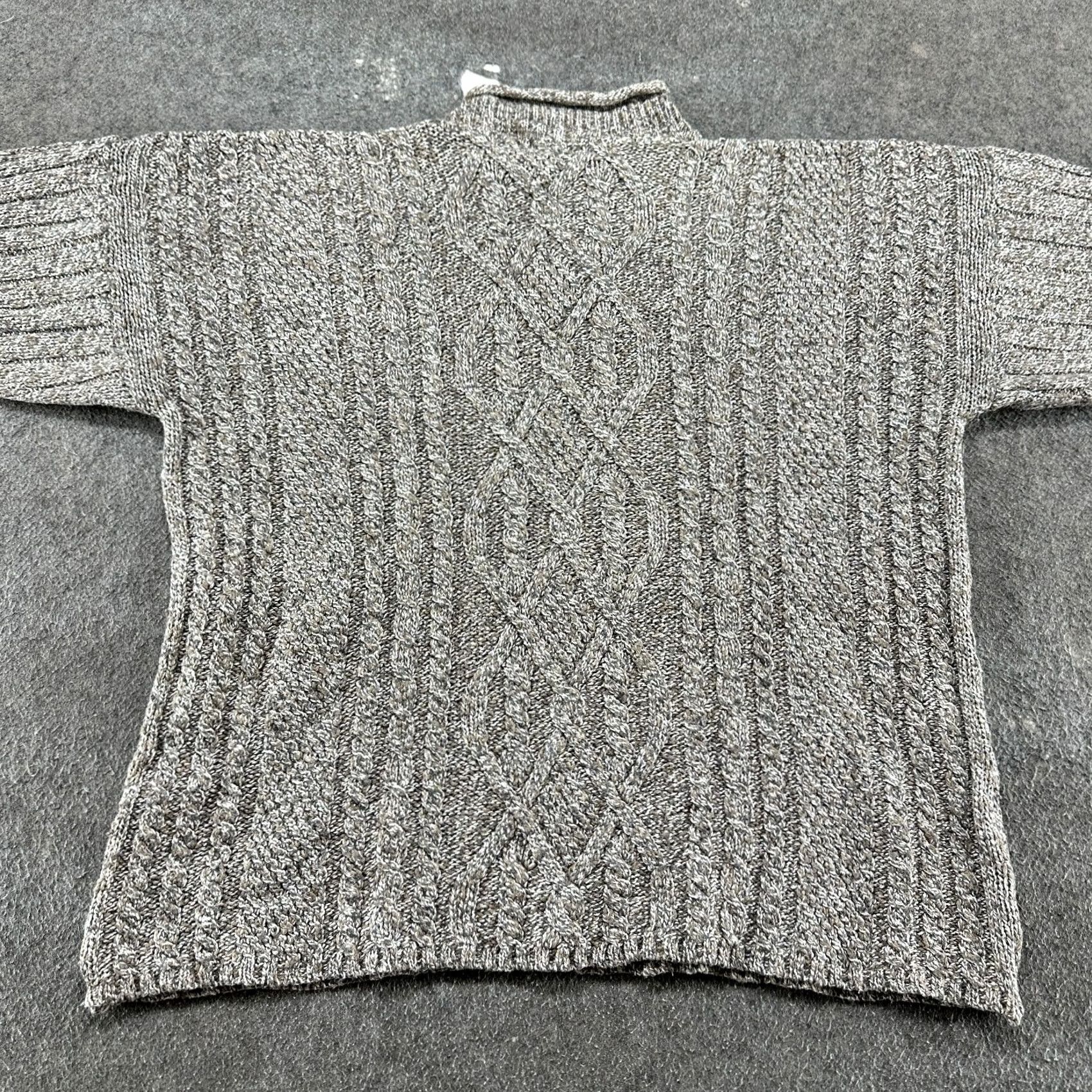 Vintage VINTAGE Structure Sweater Mens XL Brown Cable-Knit Cotton Wool Pullover 90s Season Fall Winter Men Size US XL / EU 56 / 4 - 5 Thumbnail