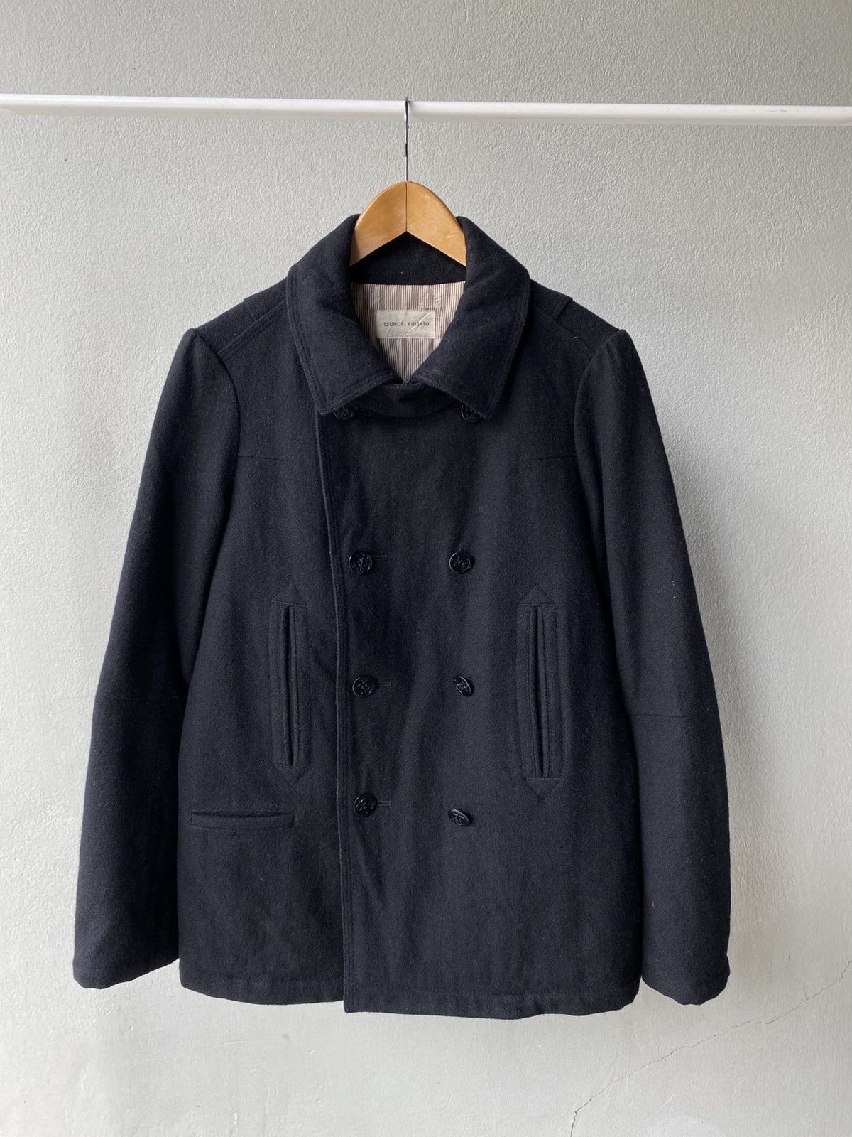 Tsumori Chisato TSUMORI CHISATO Black Double-Breasted Pea Coat Size M / US 6-8 / IT 42-44 - 3 Thumbnail
