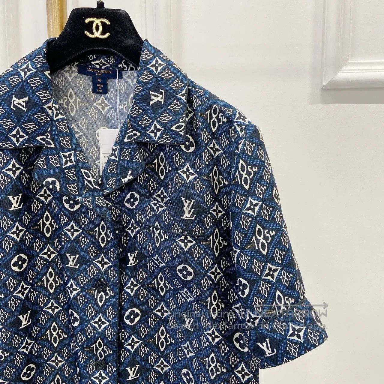 Louis Vuitton Louis Vuitton Logo Silk Shirt Set. Size XS / US 0-2 / IT 36-38 - 4 Thumbnail
