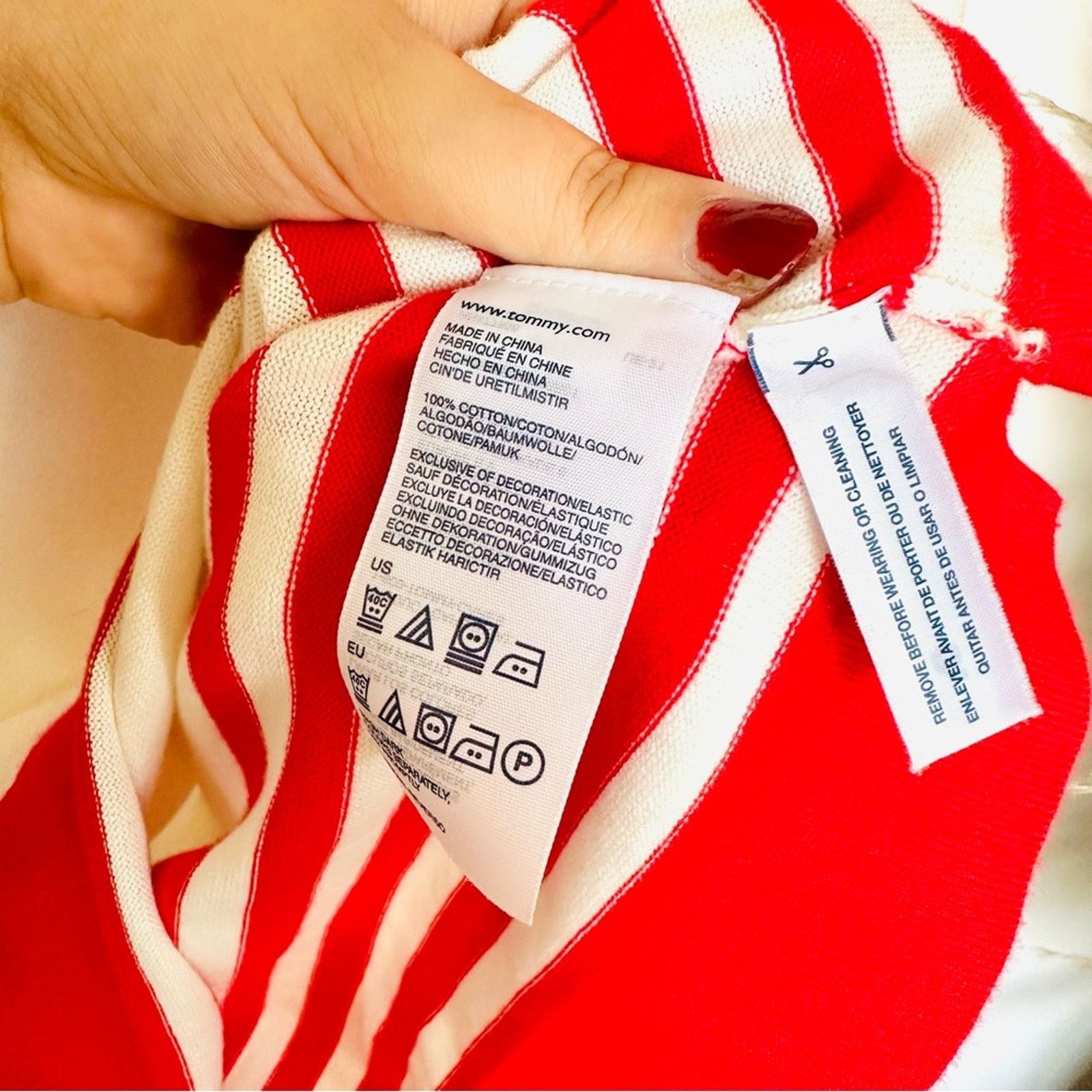 Tommy Hilfiger TOMMY HILFIGER Bright Red White Bold Stripe Nautical Sweater Size XS / US 0-2 / IT 36-38 - 7 Thumbnail