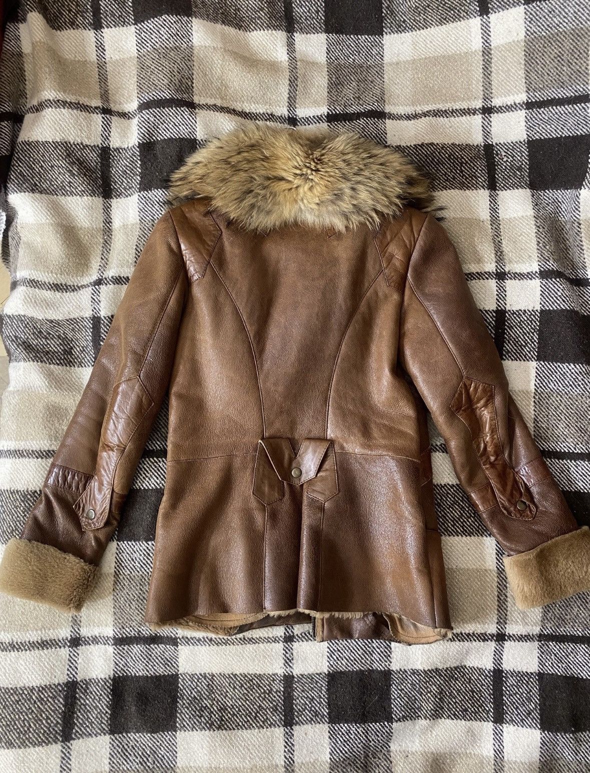 If Six Was Nine × Japanese Brand × Le Grande Bleu (L.G.B.) Vintage Japanese Fur Leather LGB Style Jacket Size US S / EU 44-46 / 1 - 2 Thumbnail