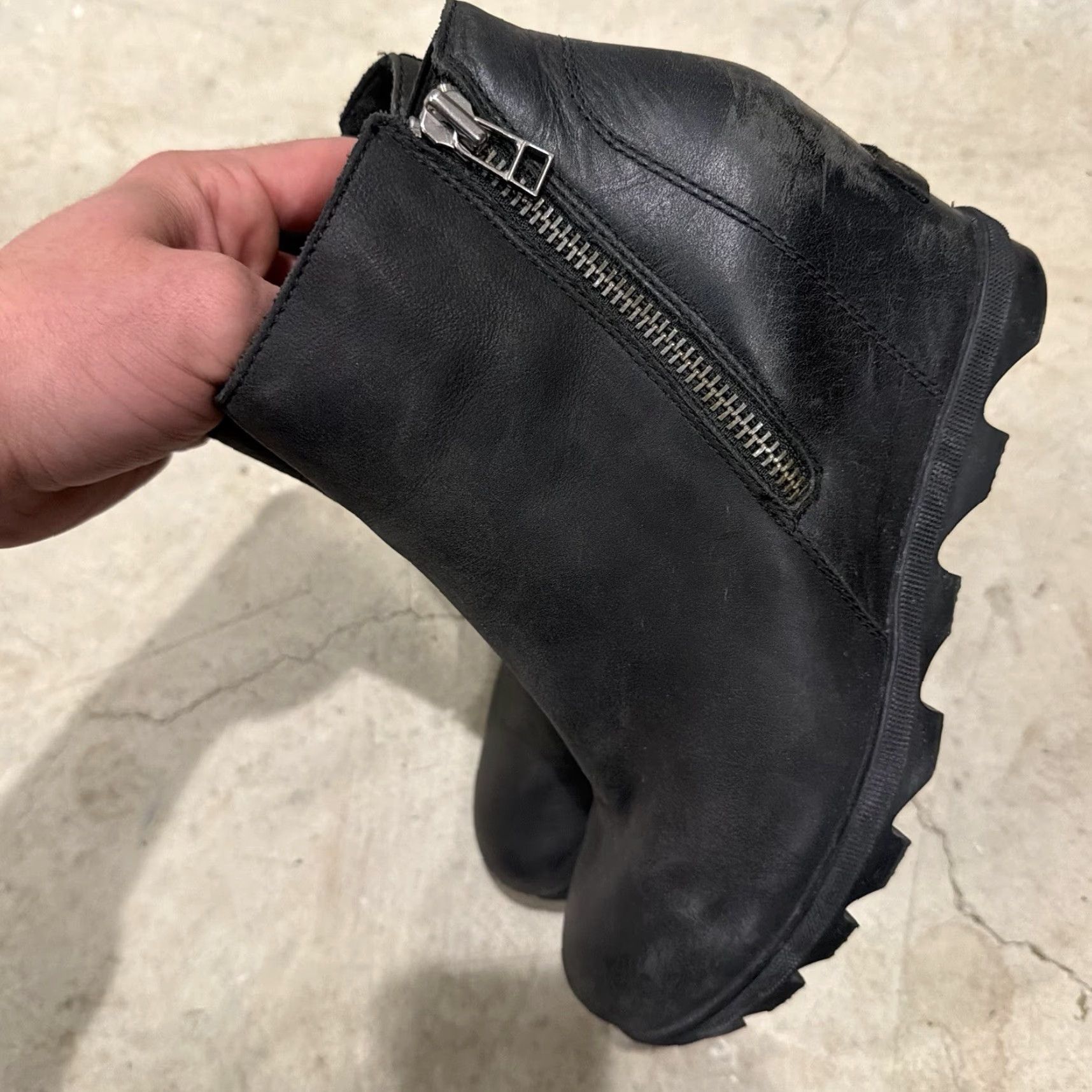 SOREL VINTAGE Sorel Bootie Chelsea Black Leather Joan of Arctic Wedge II NL3364-010 Size 7.5 Womens Boots Size US 8 / IT 38 - 7 Thumbnail