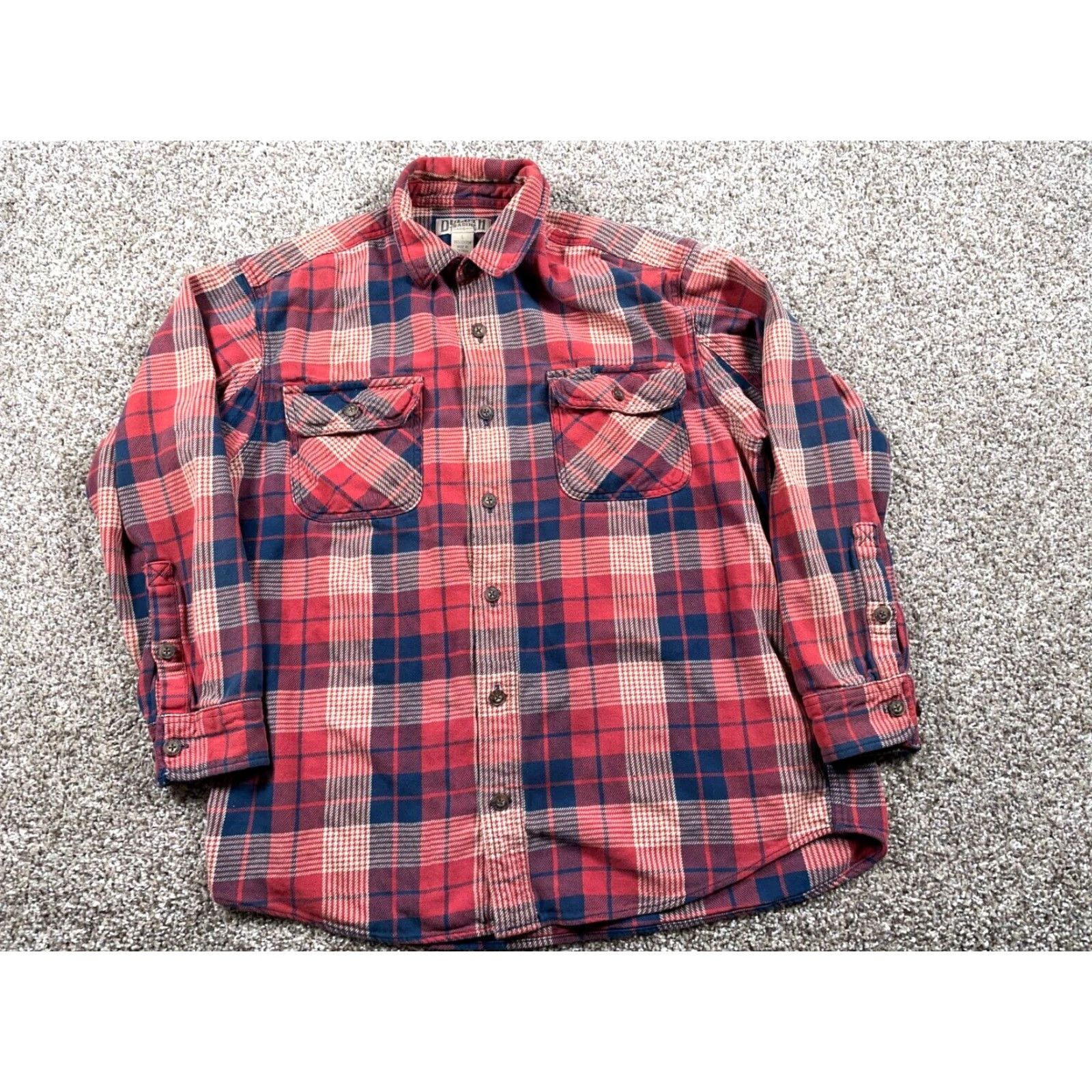 Vintage DULUTH Heavyweight Flannel Shirt Adult Large Red Blue Plaid Workwear Grunge Shirt Mens Large Red and Blue Plaid Casual Workwear Size US L / EU 52-54 / 3 - 2 Thumbnail