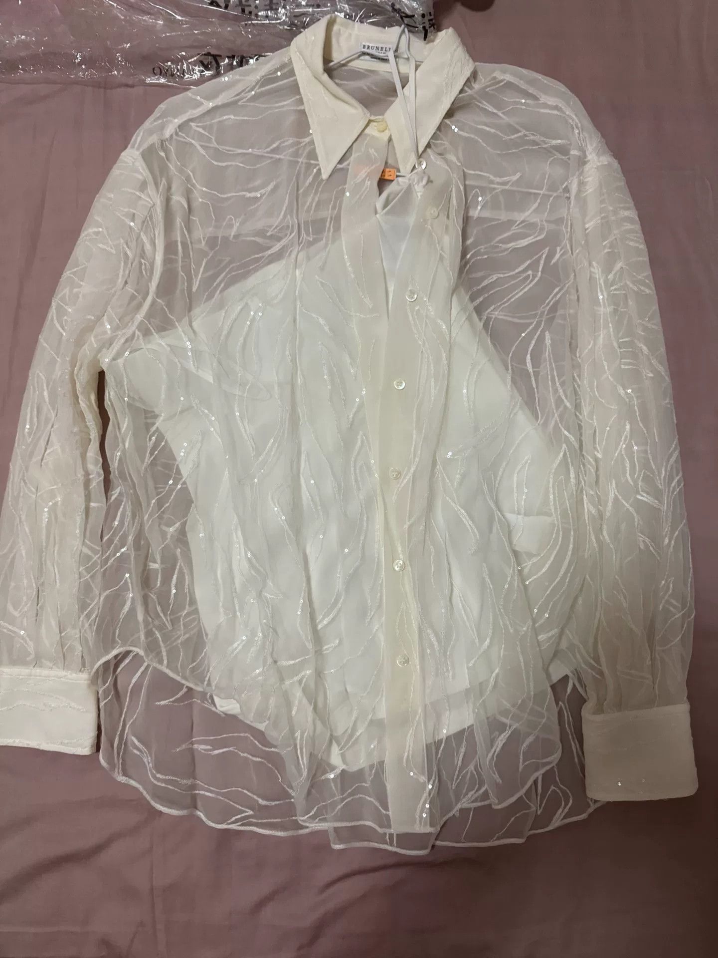 Brunello Cucinelli Brunello Cucinelli Sequin Shirt M Size US M / EU 48-50 / 2 - 1 Thumbnail
