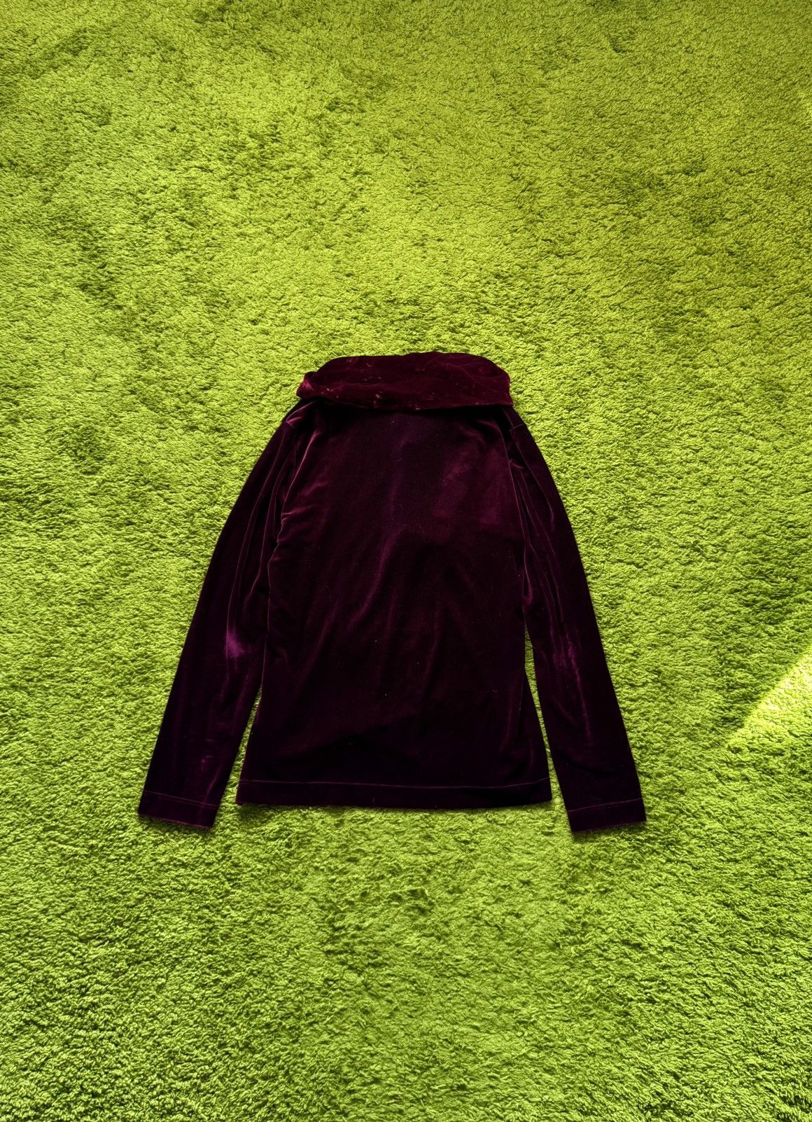 Yves Saint Laurent Yves Saint Laurent rive gauche 1990s archive velour blouse Size L / US 10 / IT 46 - 2 Thumbnail