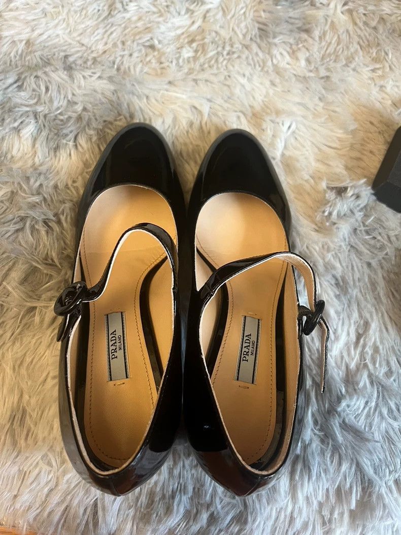 Prada New Prada Mary Jane Heels Size 37.5 -2505 Size US 7.5 / EU 40-41 - 4 Thumbnail