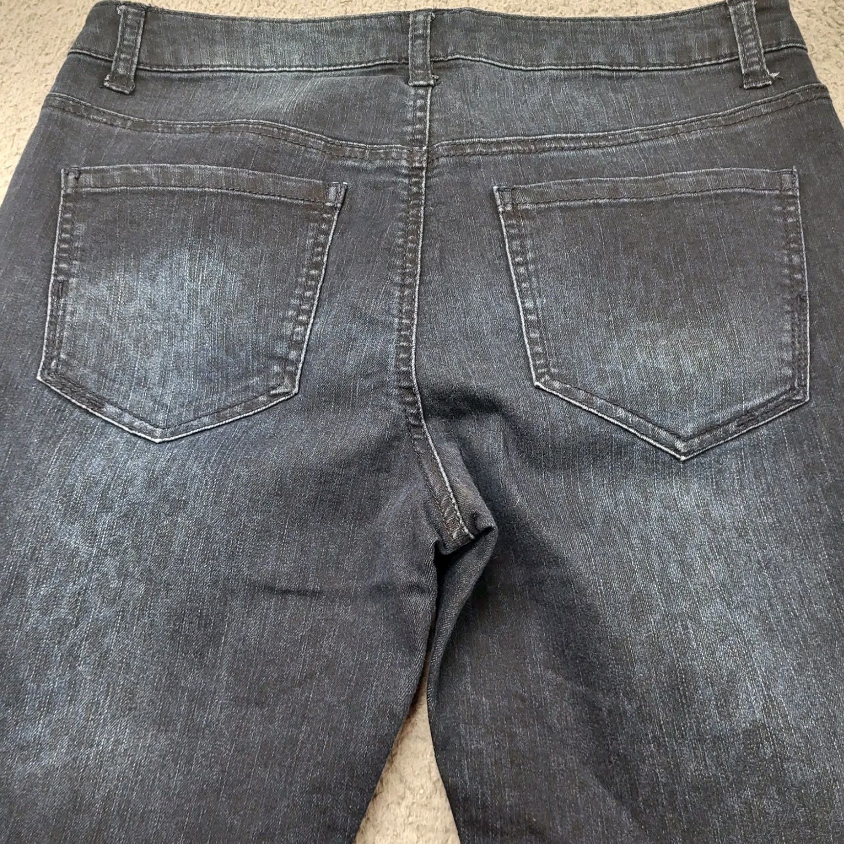 Vintage Liverpool Jeans Women's Size 10 Dark Blue Cheetah Print Abby Ankle Skinny Denim Jeans Shirt? Size 32" / US 10 / IT 46 - 3 Thumbnail