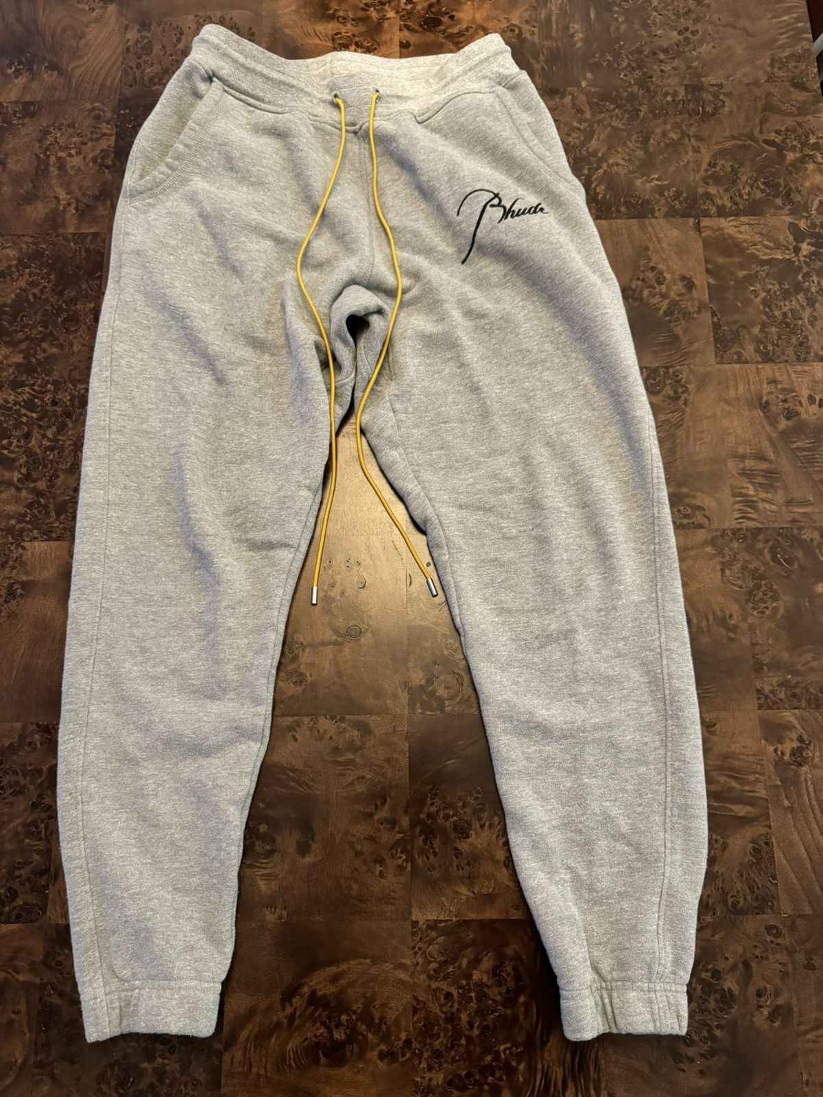 image of Rhude Logo Sweatpants in Grey, Men's (Size 30)