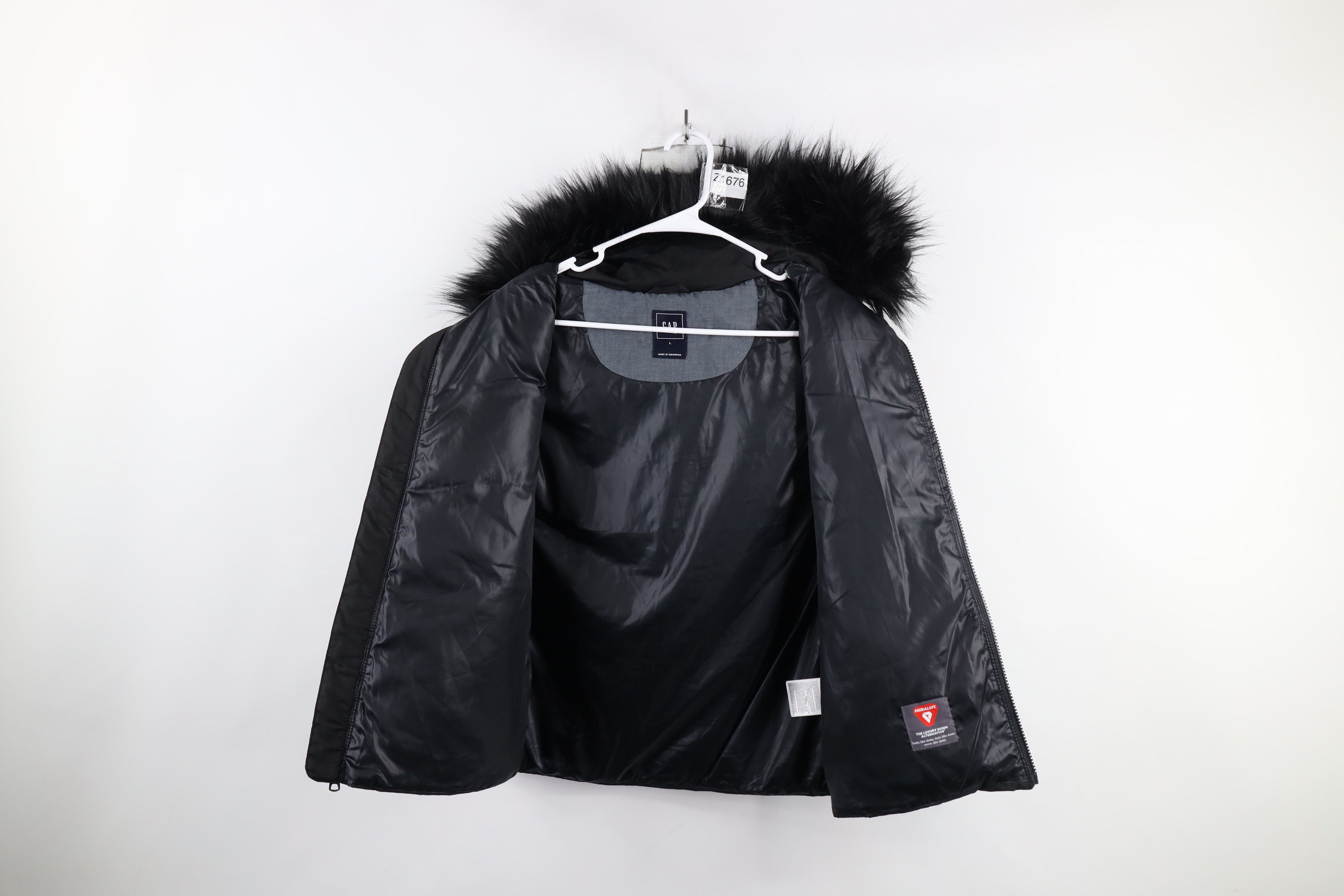 Gap × Vintage Vintage Y2K Gap Faux Fur Plush Hooded Puffer Vest Jacket Size L / US 10 / IT 46 - 6 Thumbnail