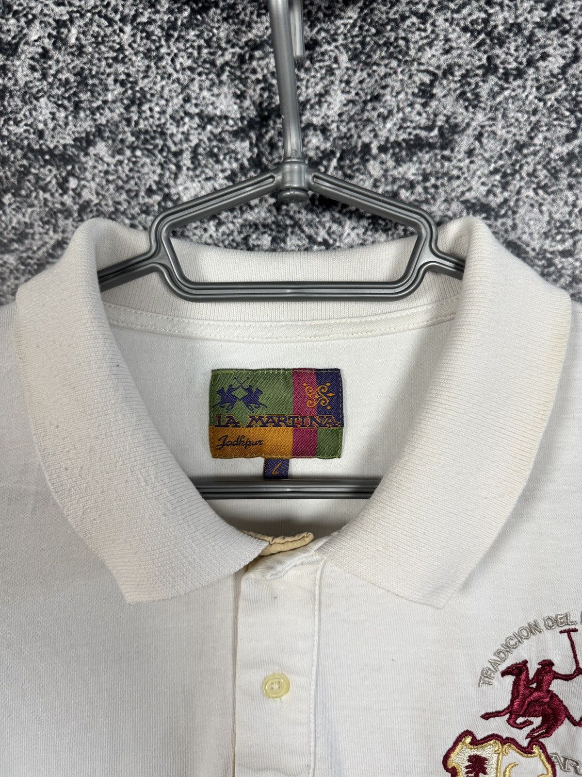 La Martina Vintage La Martina Long Sleeve Polo Shirt Crest Logo Size L Size US L / EU 52-54 / 3 - 9 Thumbnail