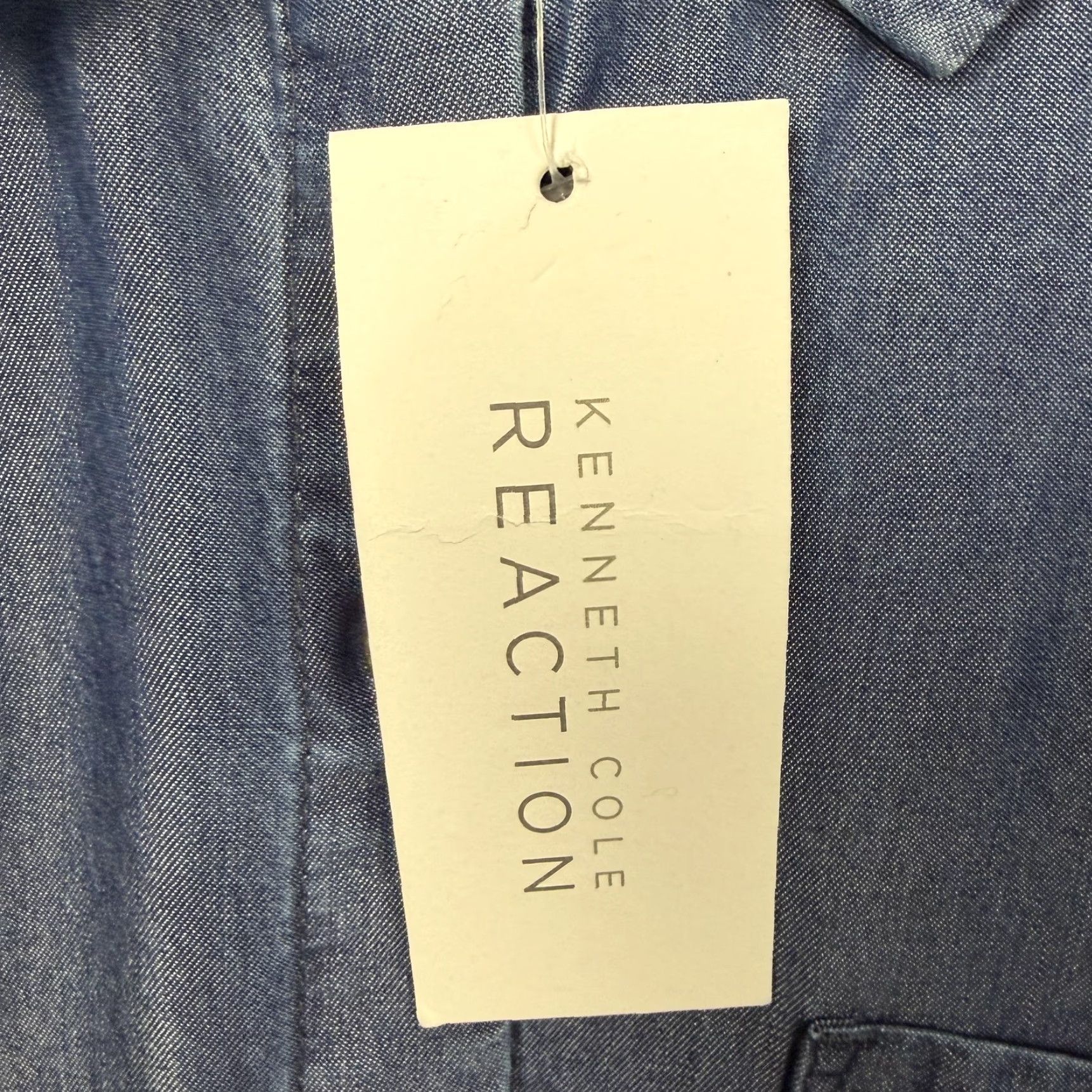 Kenneth Cole Womens Kenneth Cole Reaction Shirt Dress 10 Blue Tencel Chambray Belted Workwear Size L / US 10 / IT 46 - 5 Thumbnail