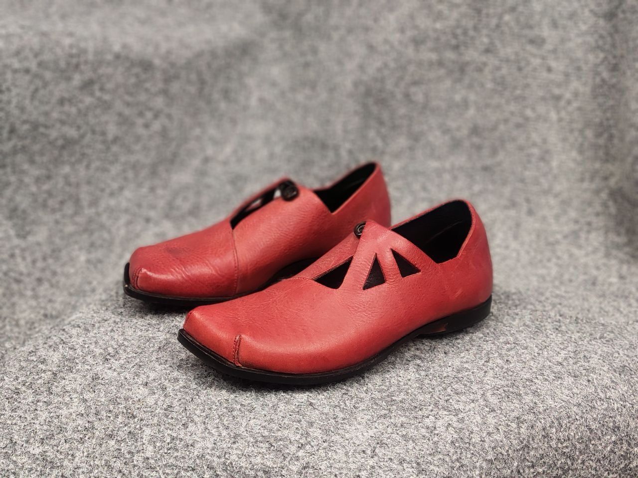 CYDWOQ Cydwoq Handmade Design Leather Sandals Shoes Custom Red Size US 7 / IT 37 - 11 Thumbnail