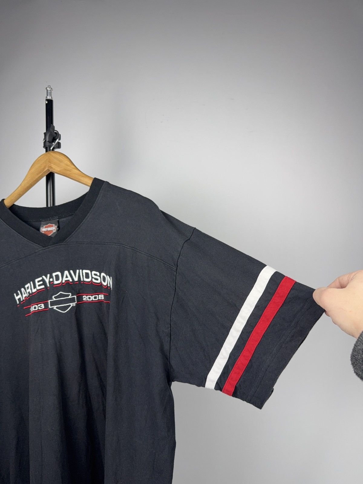 Harley Davidson Harley-Davidson NEW YORK CITY V-Neck T-Shirt Made USA 2XL Size US XXL / EU 58 / 5 - 5 Thumbnail
