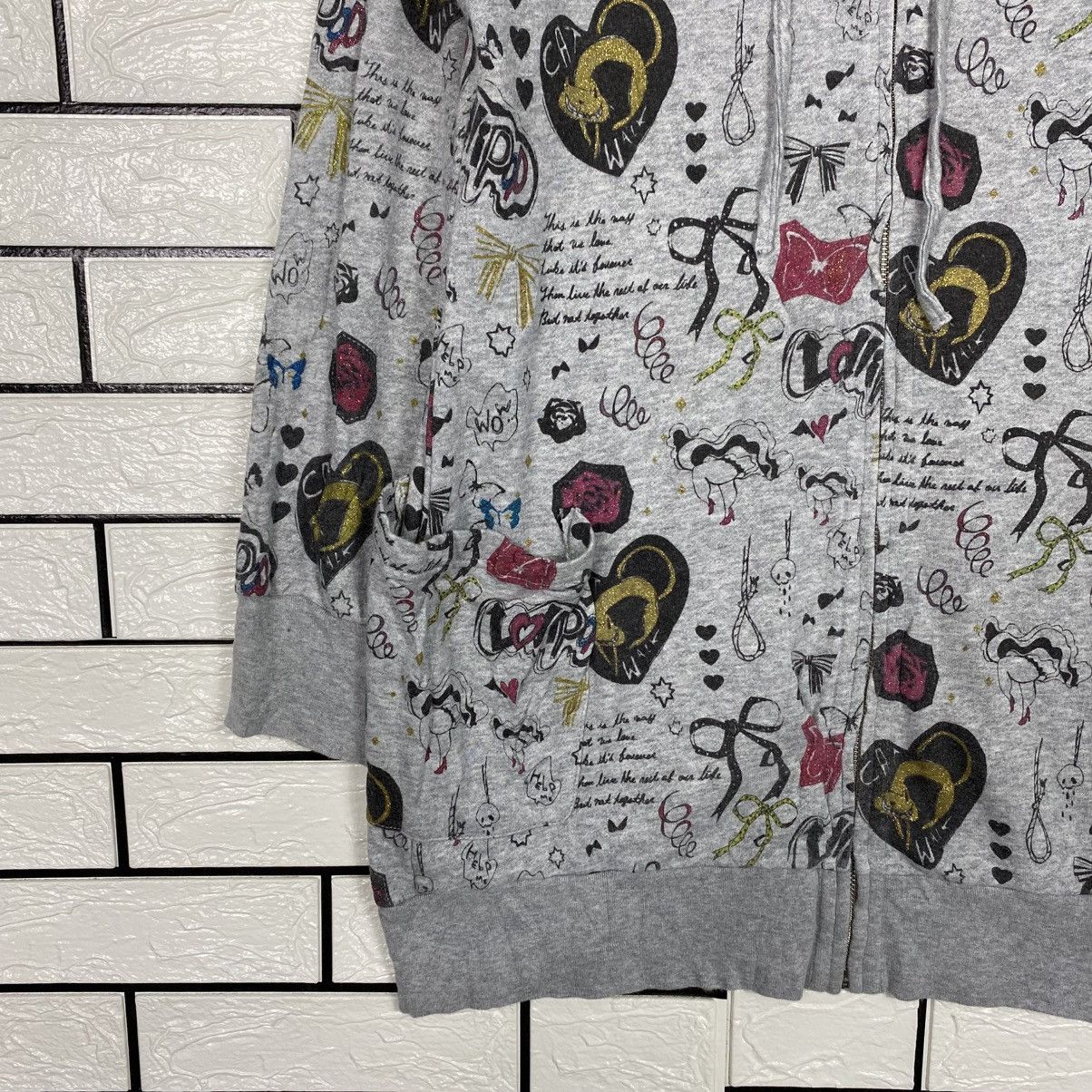 Hysteric Glamour 📌Hoodie Zipper Scolar Full Print Size US M / EU 48-50 / 2 - 5 Thumbnail